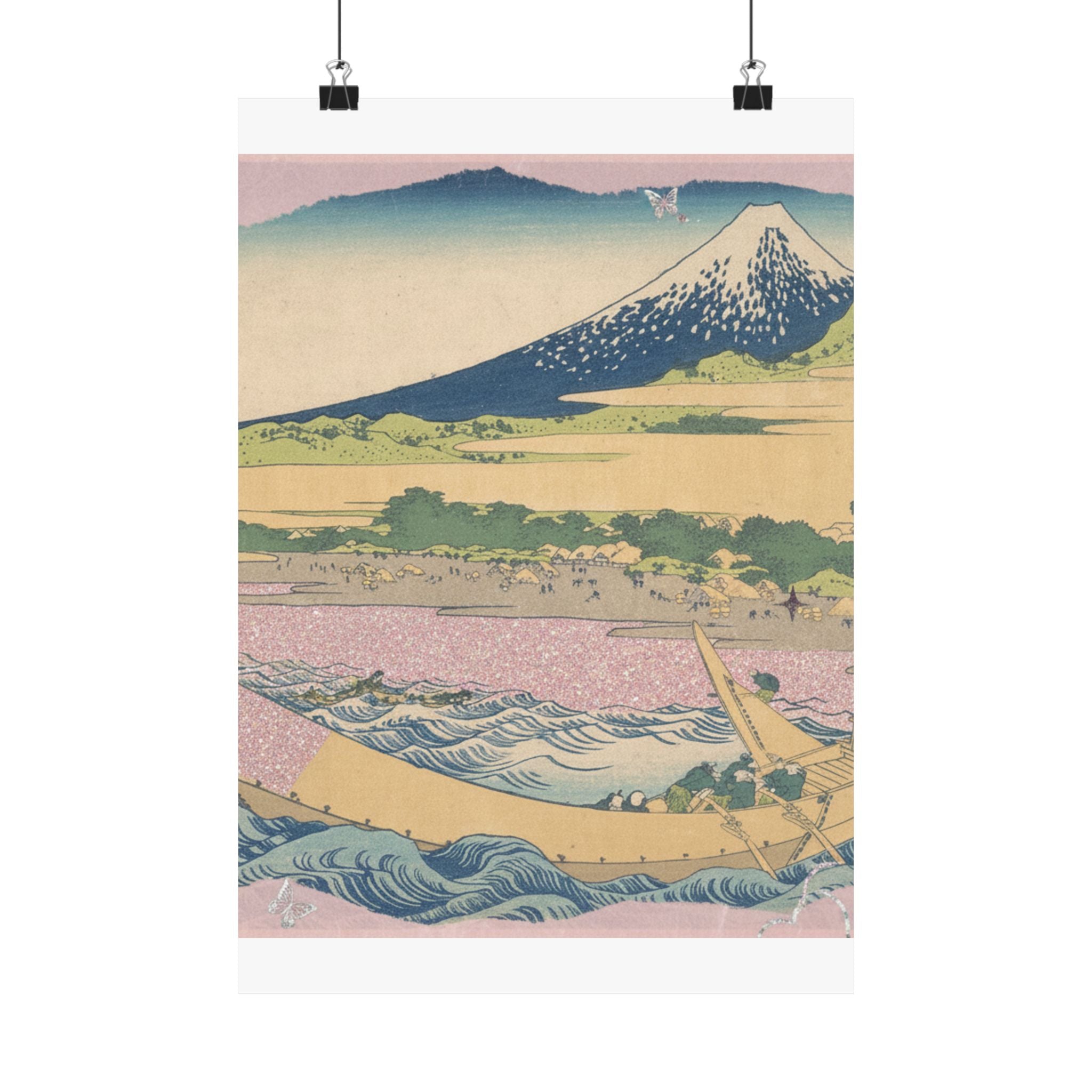 Scenic Nature — Tago Bay Near Ejiri On The Tōkaidō (Tōkaidō Ejiri Tago No Ura Ryaku Zu), From Th — Matte Poster