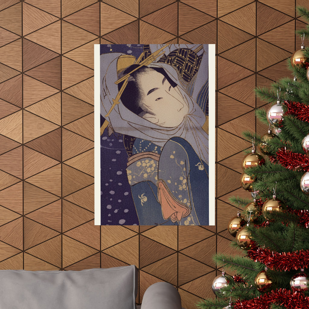 Celestial — Girl And Lover In Snow — Matte Poster