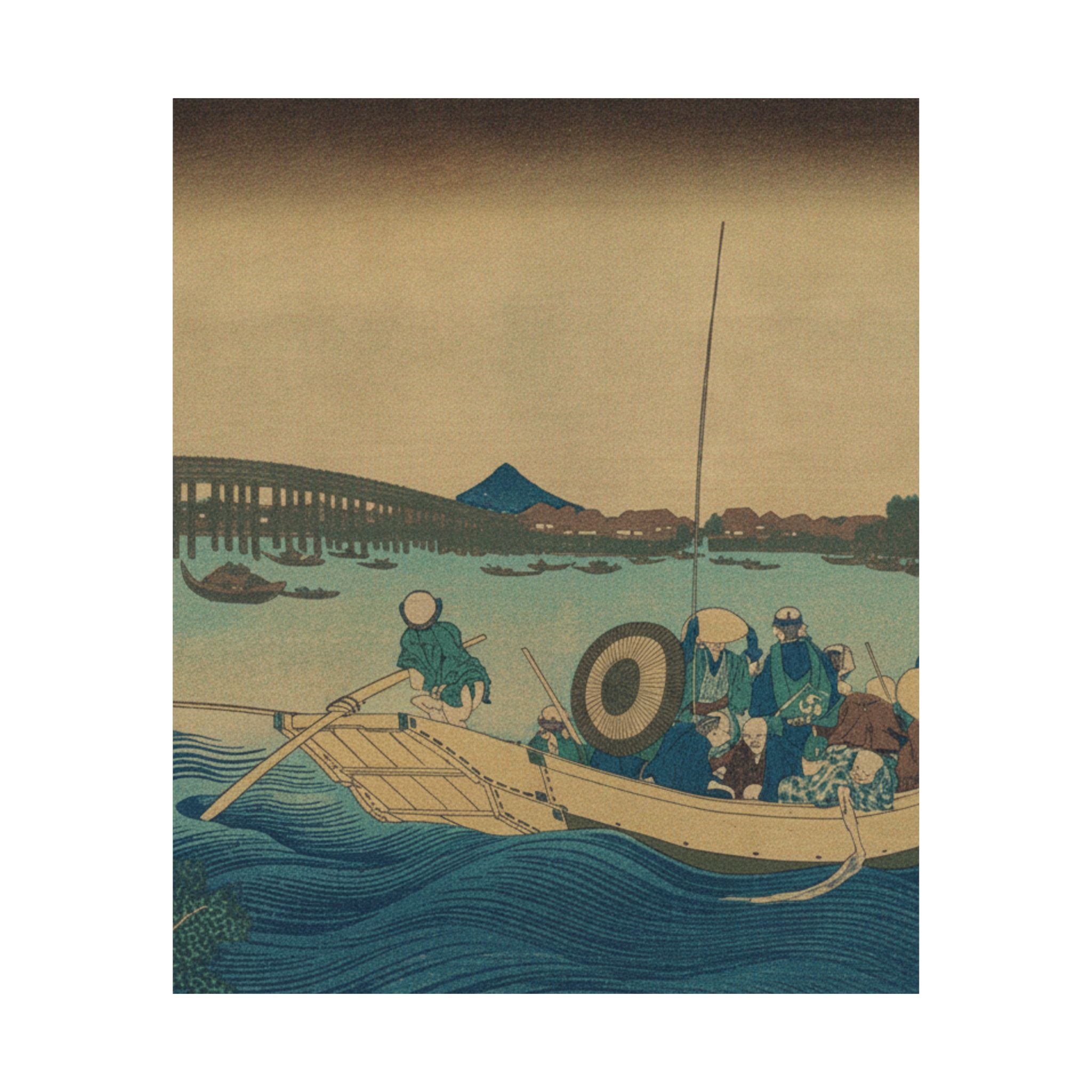 Cinematic — Viewing The Sunset Over Ryōgoku Bridge From The Onmayagashi Embankment (Onmayaga — Matte Poster