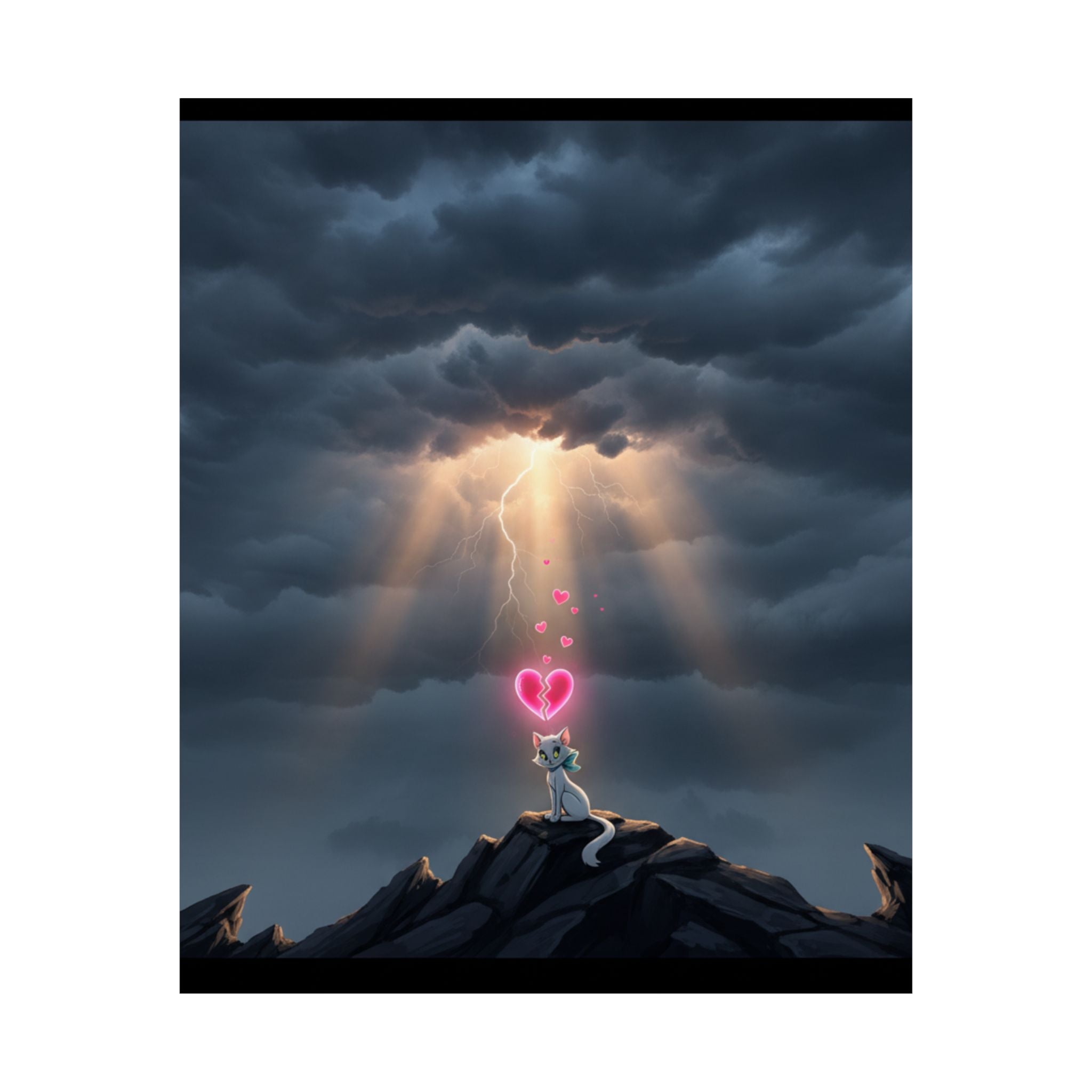 Dramatic Storm — Cat — Matte Poster