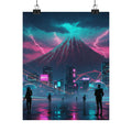 Neon Noir — Storm Below Mount Fuji (Sanka No Haku U), From The Series Thirty-Six Views Of Mo — Matte Poster
