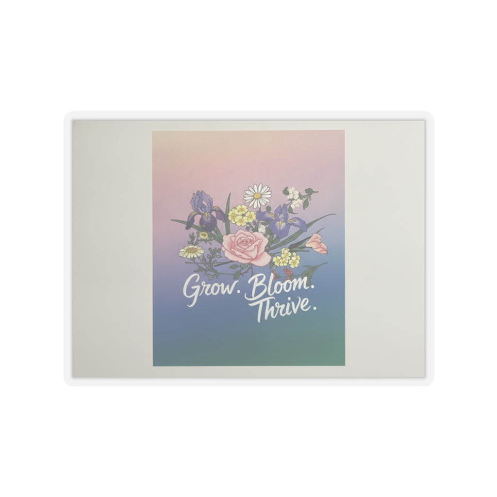 Affirmation — Rose, Iris, Primrose And Daisy — Kiss-Cut Sticker