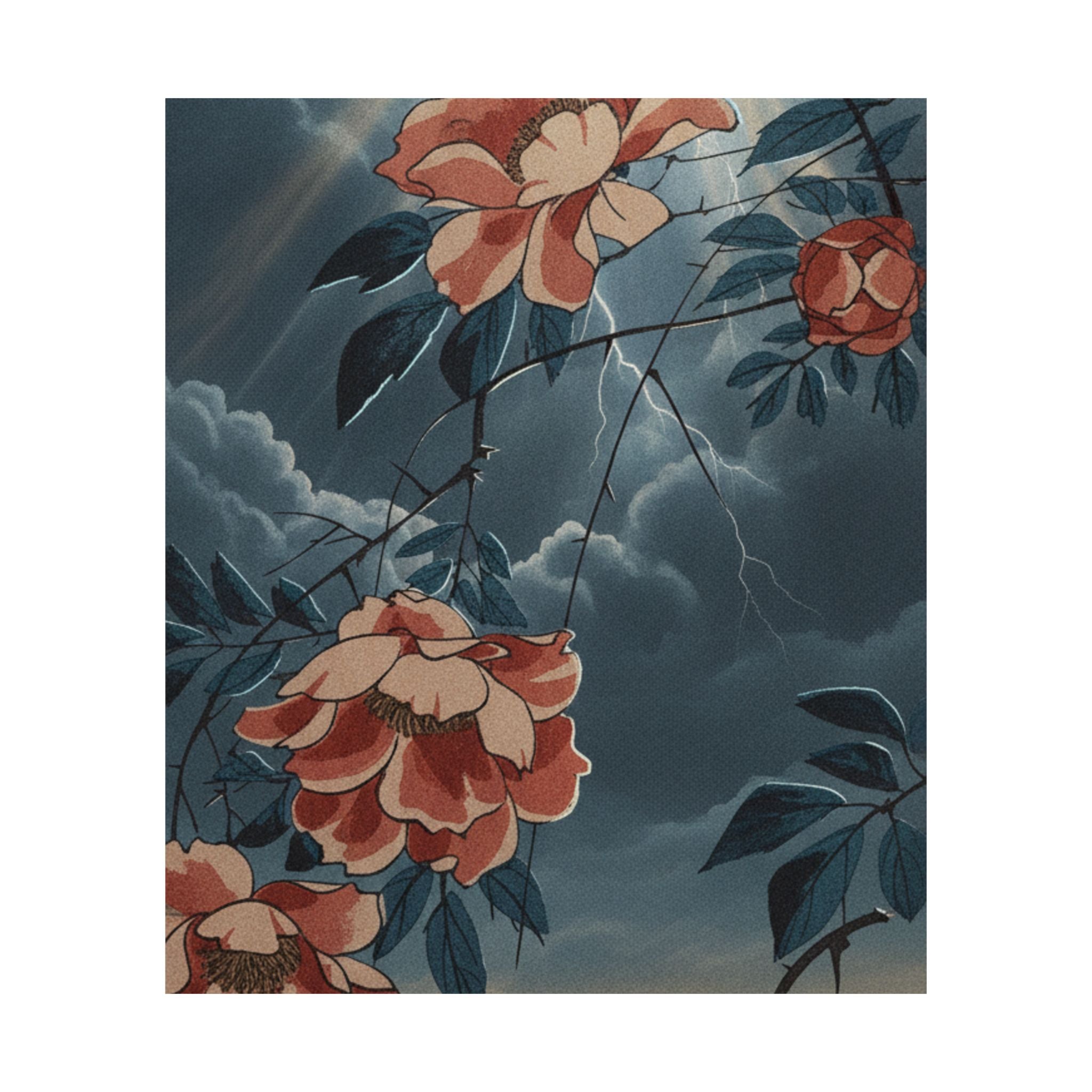 Dramatic Storm — Rose — Matte Poster