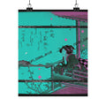 Glitch Culture — Courtesan Leaning On The Railing Of A Veranda — Matte Poster
