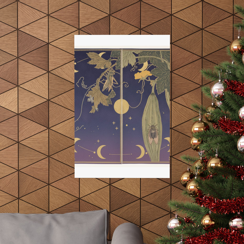 Celestial — Grasshopper (Kirigirisu); Cicada (Semi), From The Picture Book Of Crawling Creat — Matte Poster