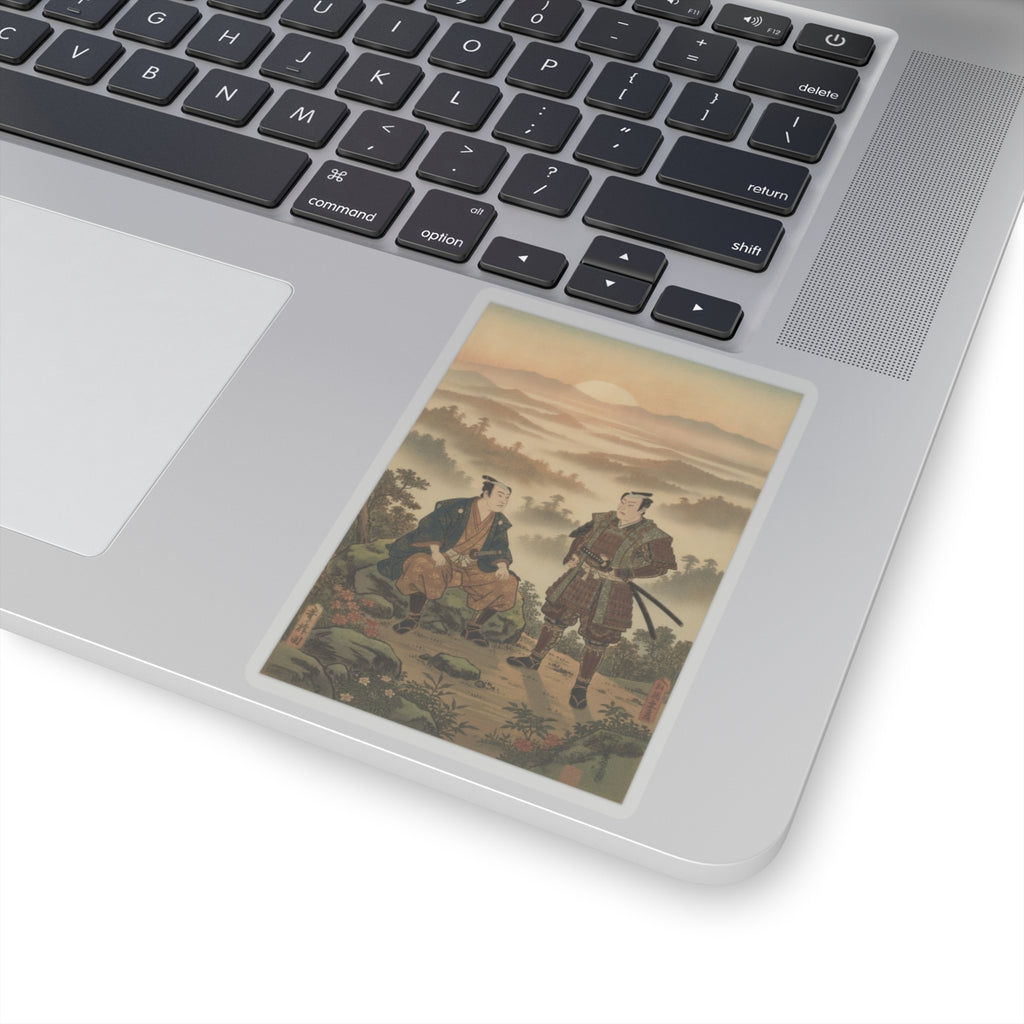 Scenic Nature — A Daimyo Talking To One Of His Retainers — Kiss-Cut Sticker