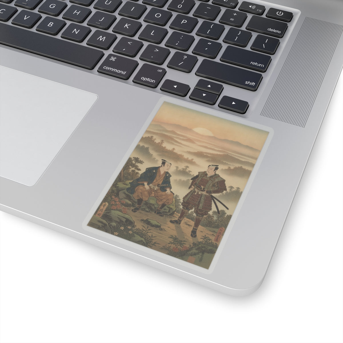 Scenic Nature — A Daimyo Talking To One Of His Retainers — Kiss-Cut Sticker