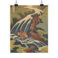 Scenic Nature — The Waterfall Where Yoshitsune Washed His Horse At Yoshino In Yamato Province (W — Matte Poster