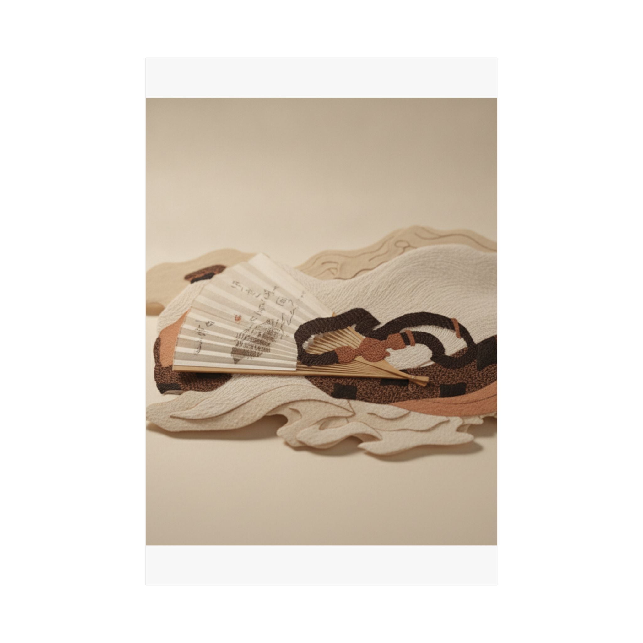 Product Marketing — Belt And Fan On A Piece Of Cloth — Matte Poster