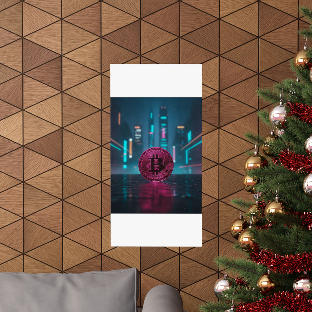 Neon Noir — Coin — Matte Poster
