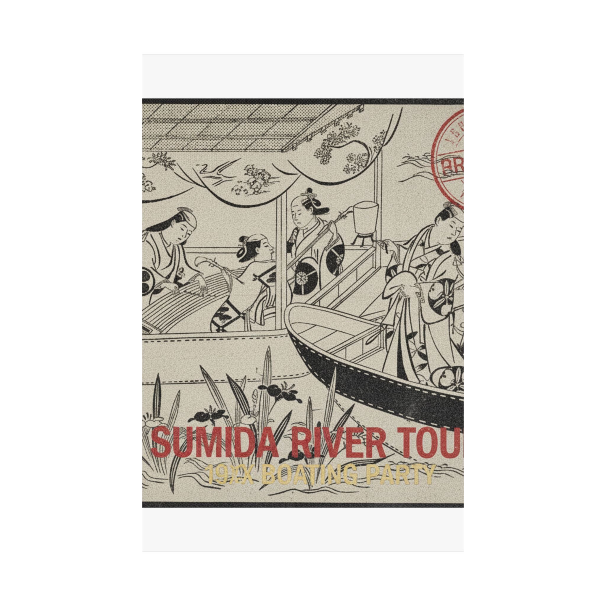 Vintage Bootleg — An Actor'S Boating Party On The Sumida River — Matte Poster