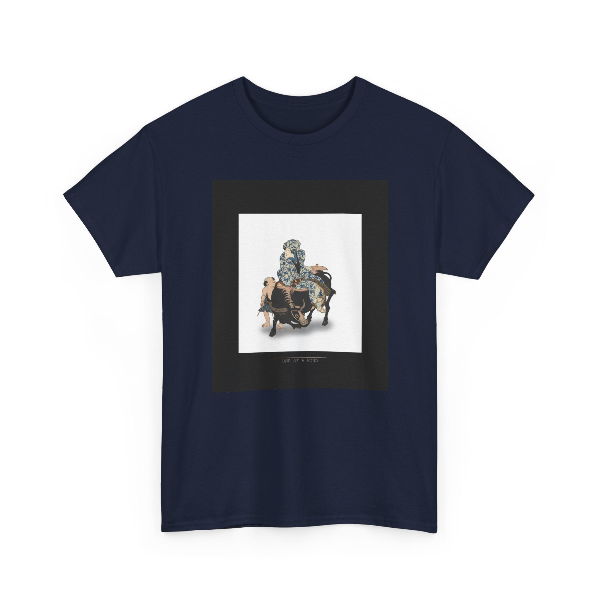 CITY NEVER SLEEPS | Roshungi (Chinese, Lu Zhunyi) As A Woman With A Pipe Riding On A Buffalo Graphic Tee — Graphic Tee