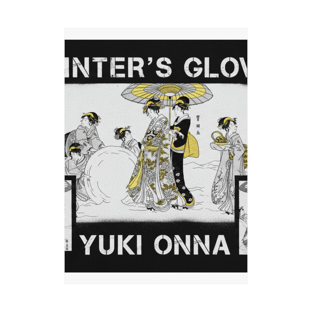 Streetwear Collage — Courtesans And Attendants Making A Giant Snowball — Matte Poster