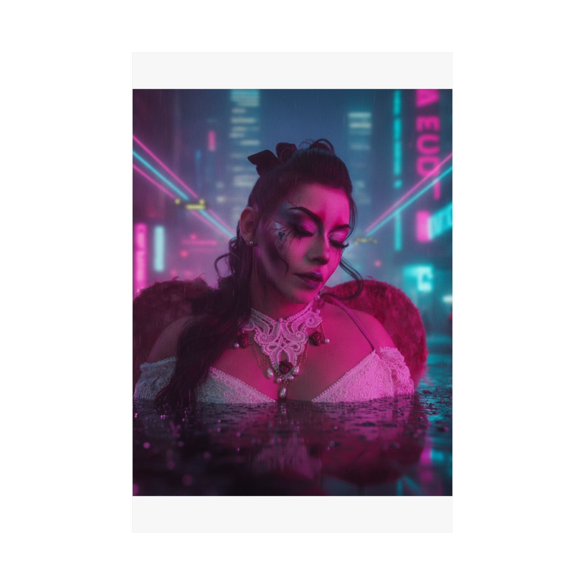Neon Noir — Person — Matte Poster