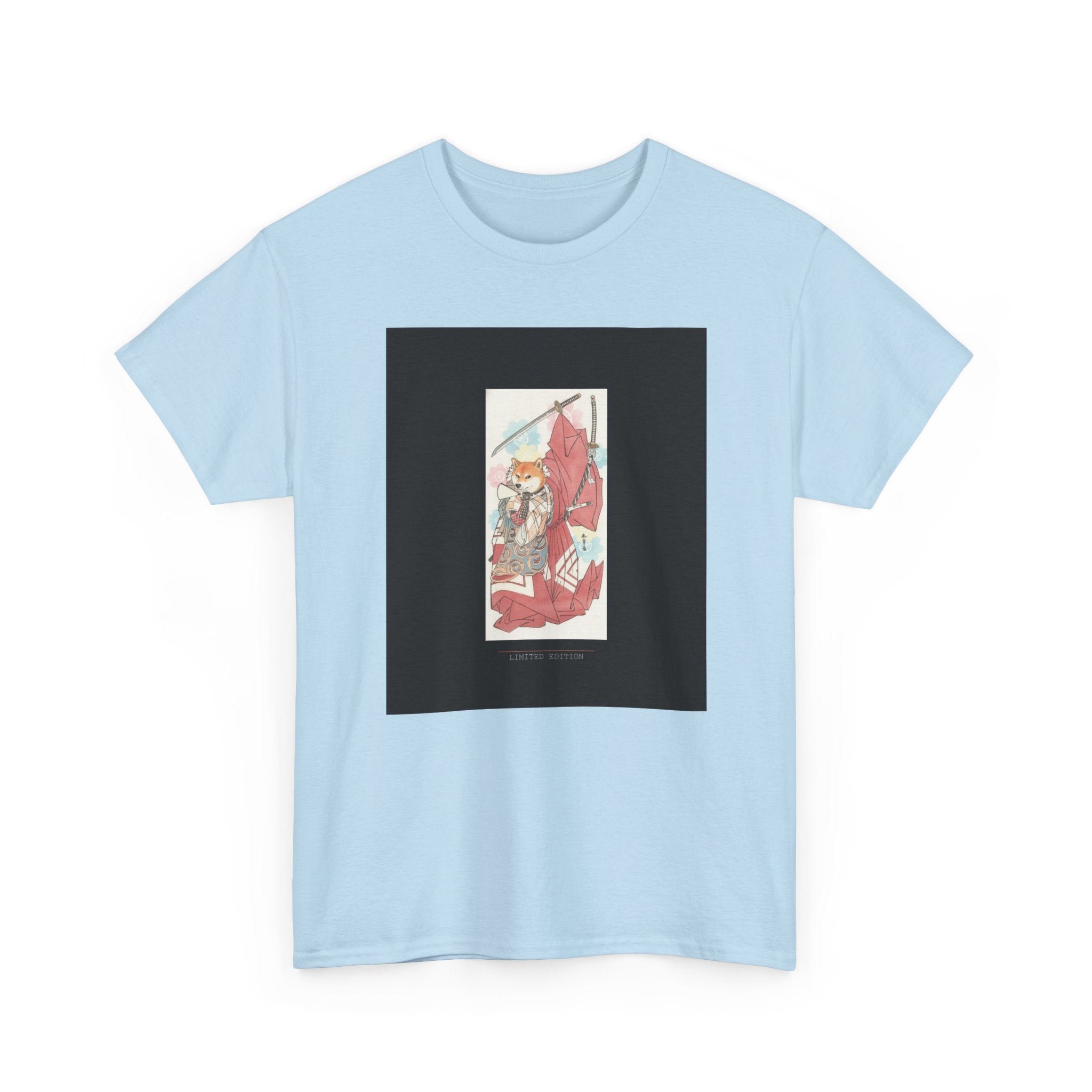 Shiba Inu Samurai Katana Watercolour Ukiyo-e Graphic Tee