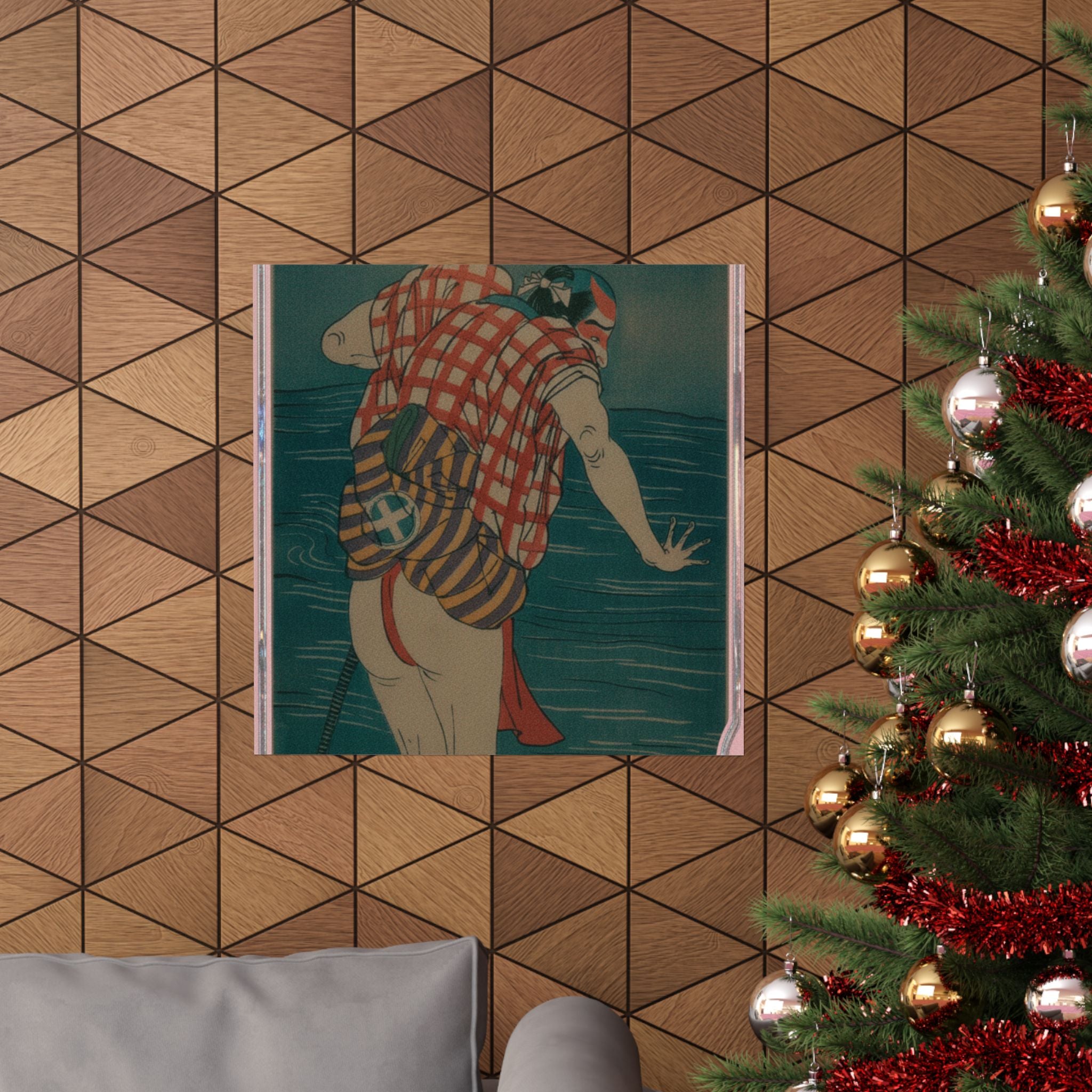 Cinematic — The Actor Otani Hiroemon Iii As Man Ready To Wade Into The Sea With A Drawn Swor — Matte Poster
