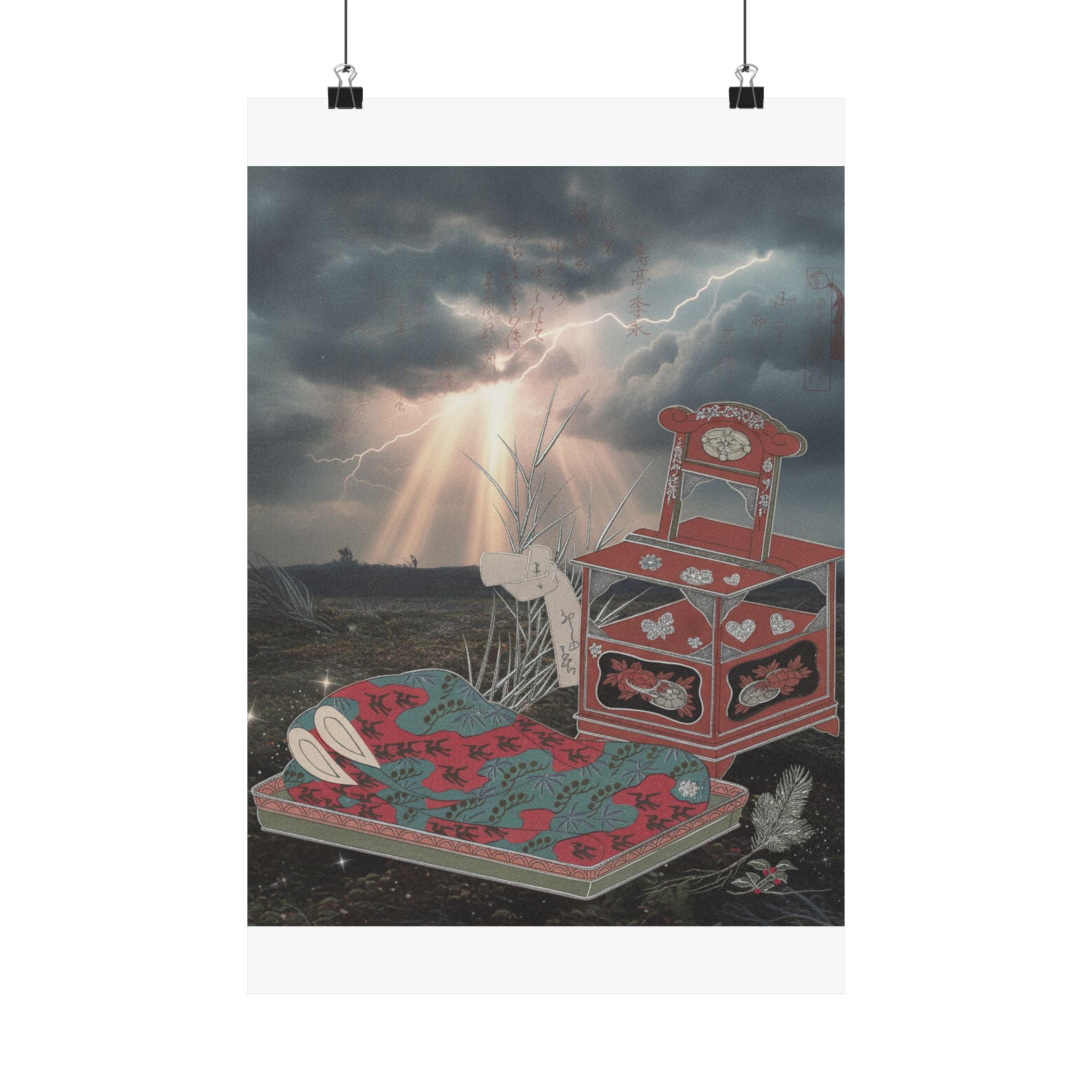 Dramatic Storm — Cabinet For The Toilet And Bed-Clothes — Matte Poster