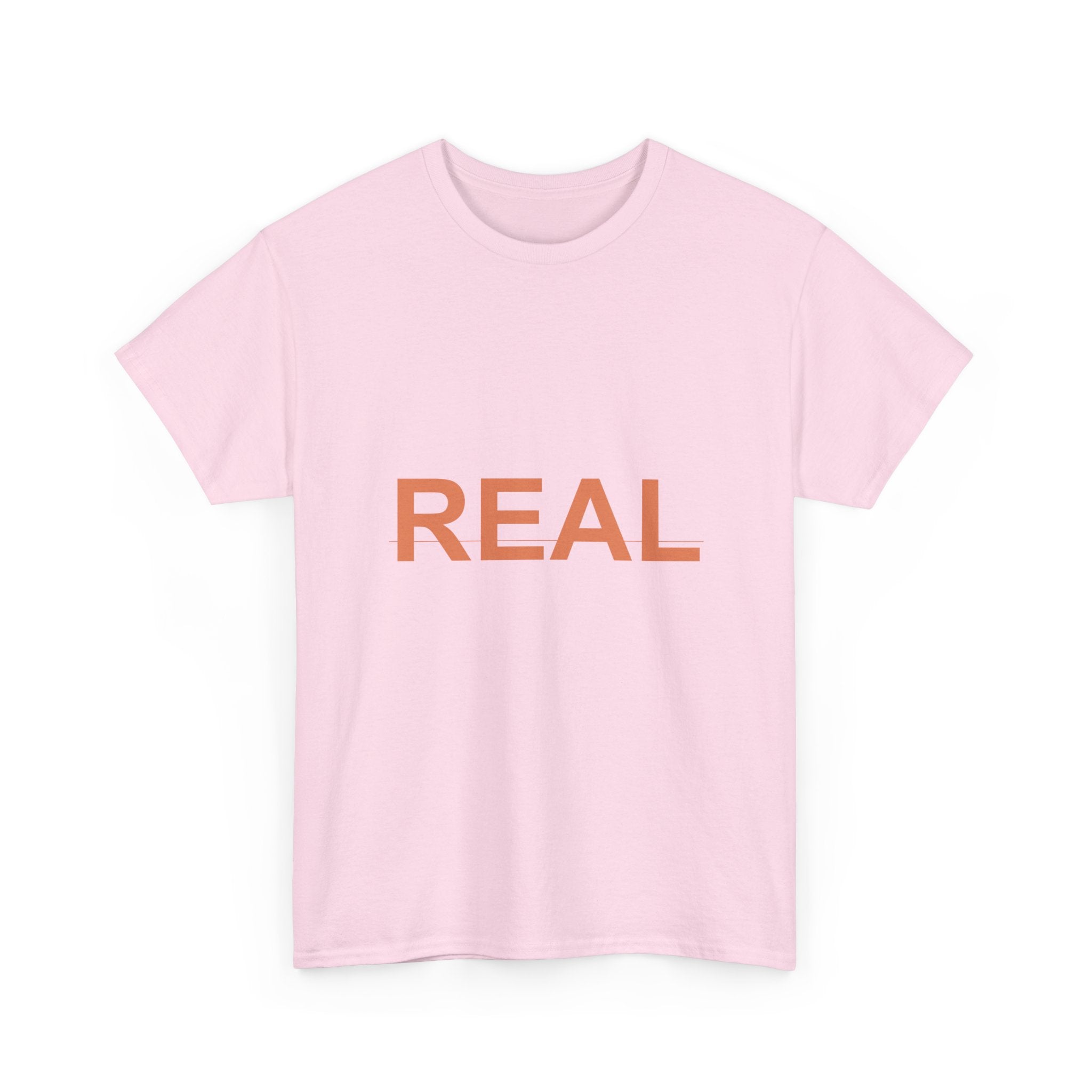 REAL Bold Burnt-Orange Minimal Typography Tee