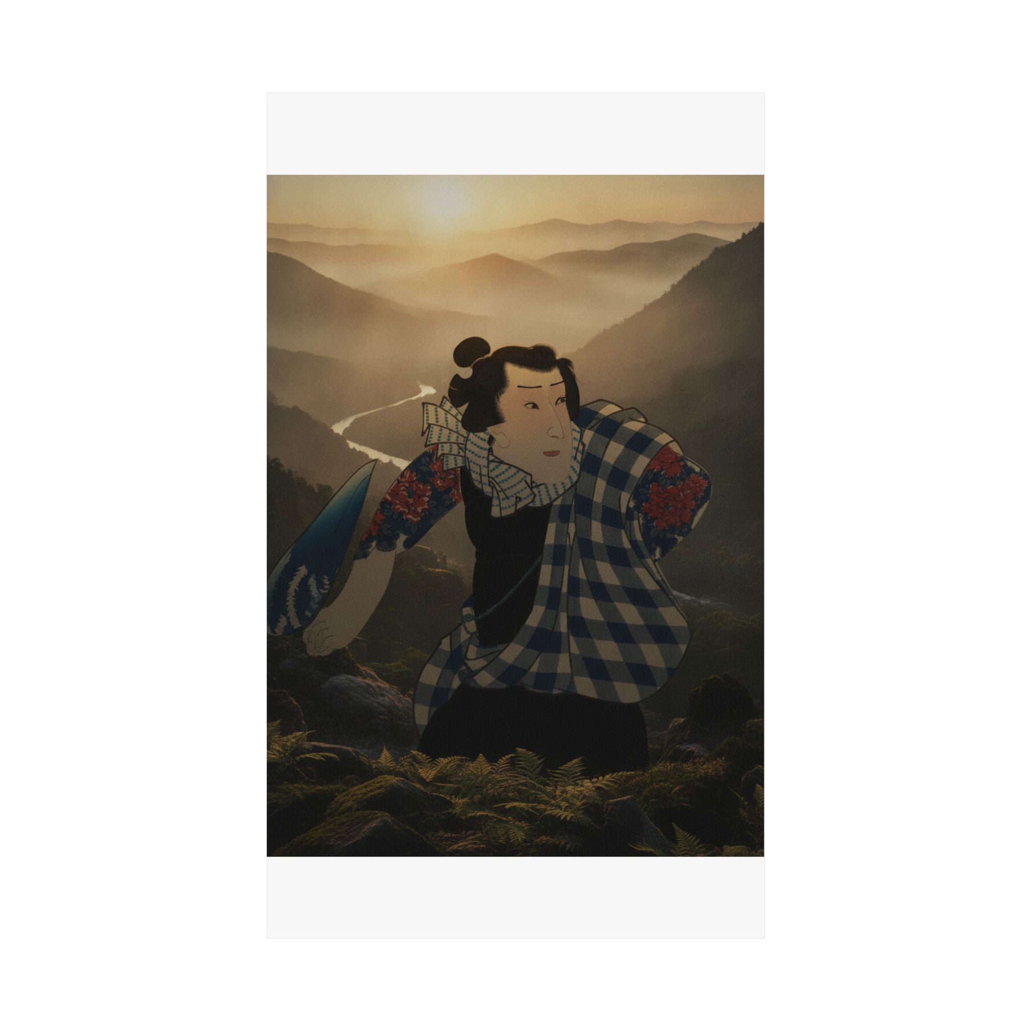 Scenic Nature — Ichimura Takenojō V As Yukanba Kozō Kichiza, From A Modern Water Margin (Kinsei  — Matte Poster