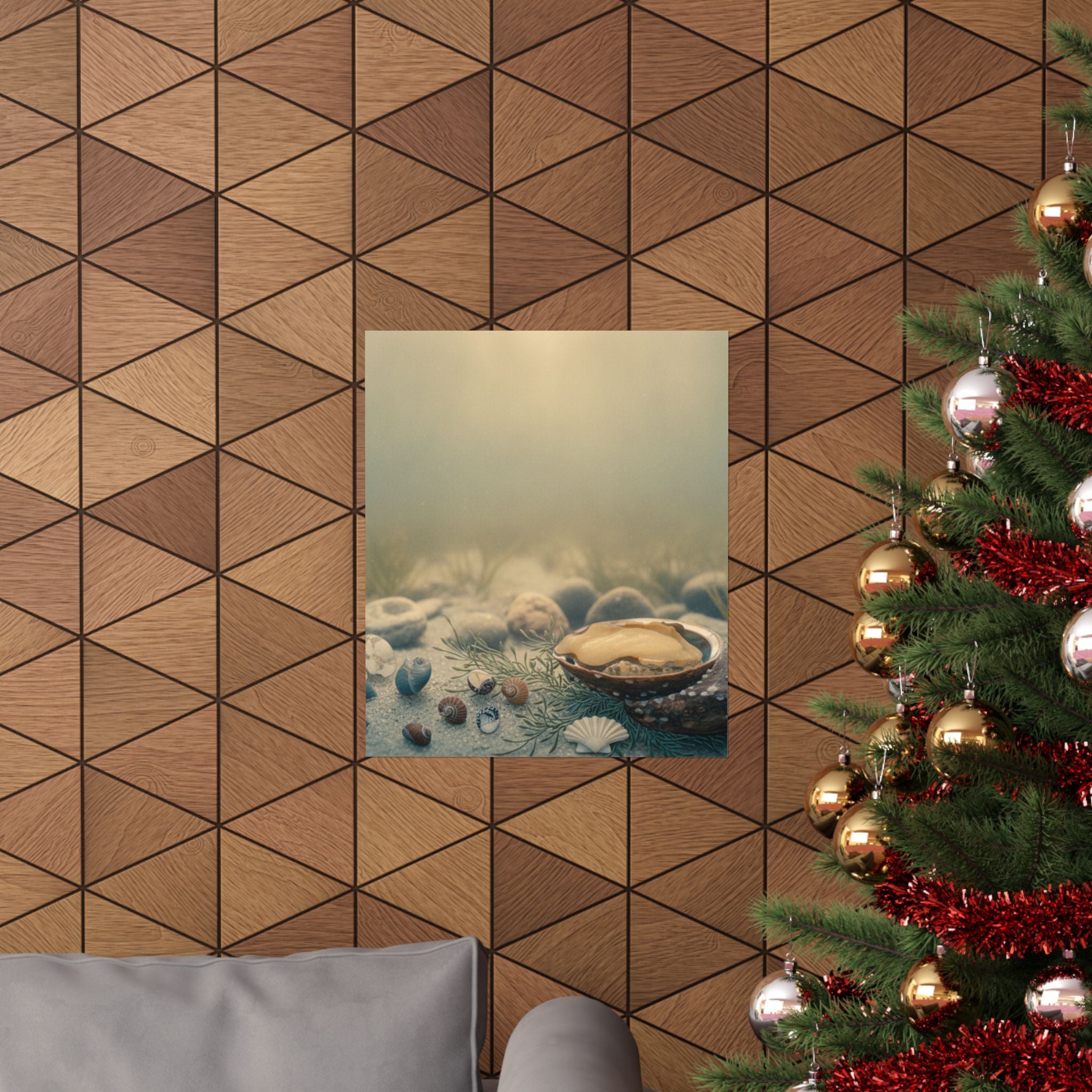 Scenic Nature — Shells Under Water — Matte Poster