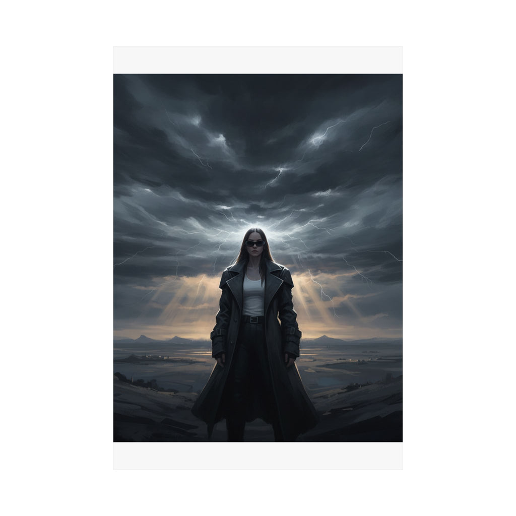 Dramatic Storm — Person — Matte Poster