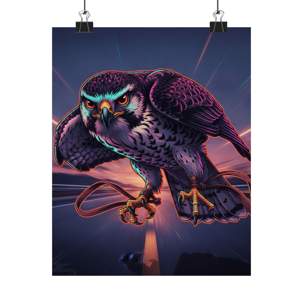Fast Furious — Hawk Tied To Perch — Matte Poster