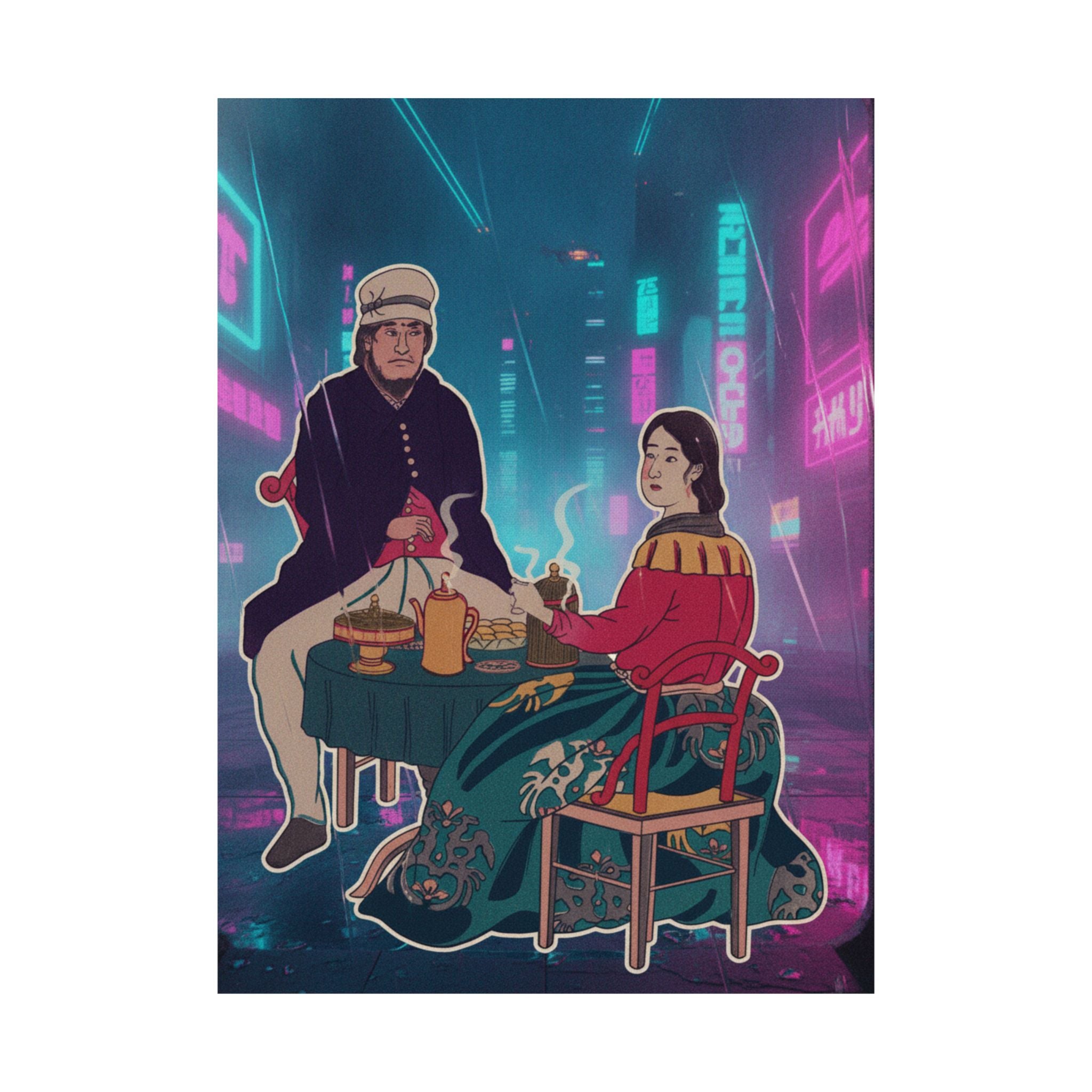 Neon Noir — Amerikajin — Matte Poster