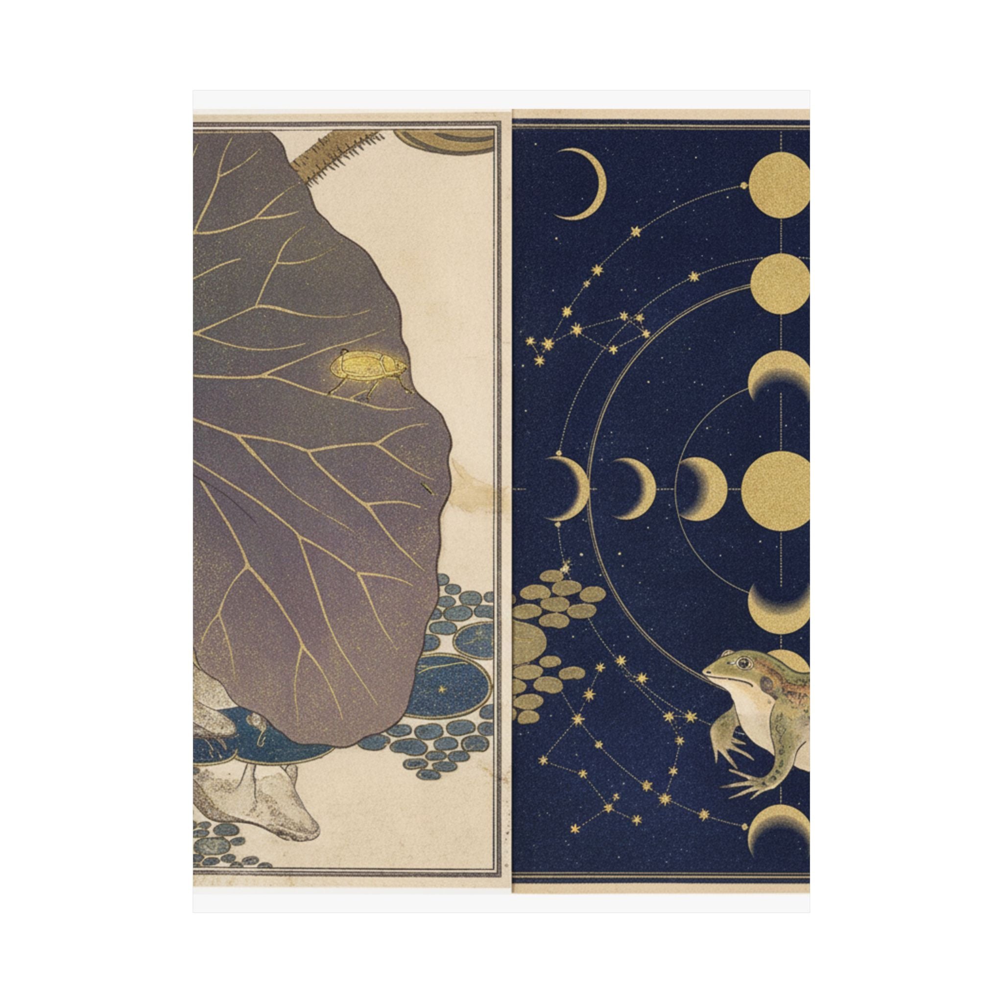 Celestial — Frog (Kaeru); Gold Beetle (Kogane Mushi), From The Picture Book Of Crawling Crea — Matte Poster