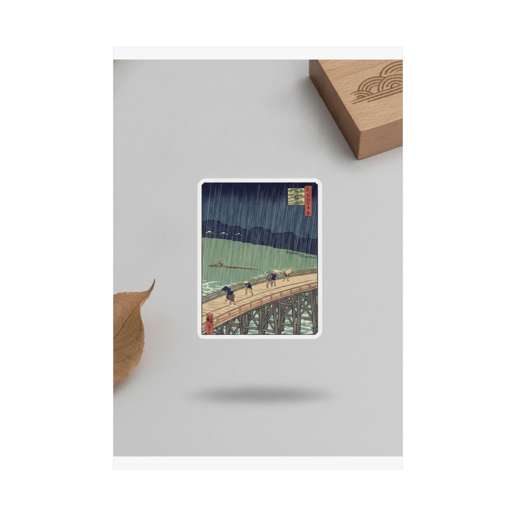 Product Marketing — Sudden Shower Over Shin-Ōhashi Bridge And Atake (Ōhashi Atake No Yūdachi), From  — Matte Poster