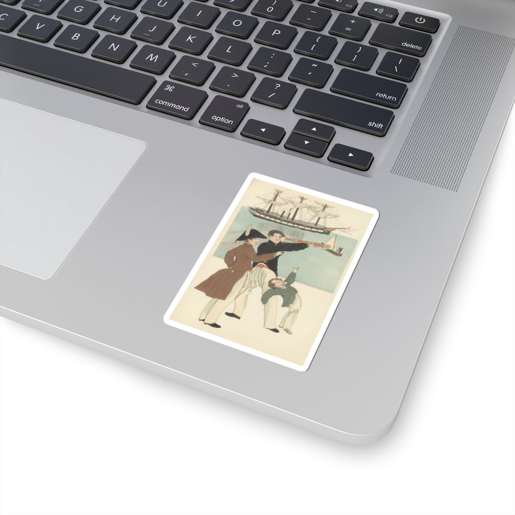 Botanical — Russians Enjoying A Holiday In Yokohama (Yokohama Kyūjitsu Roshiajin Yūkō) — Kiss-Cut Sticker