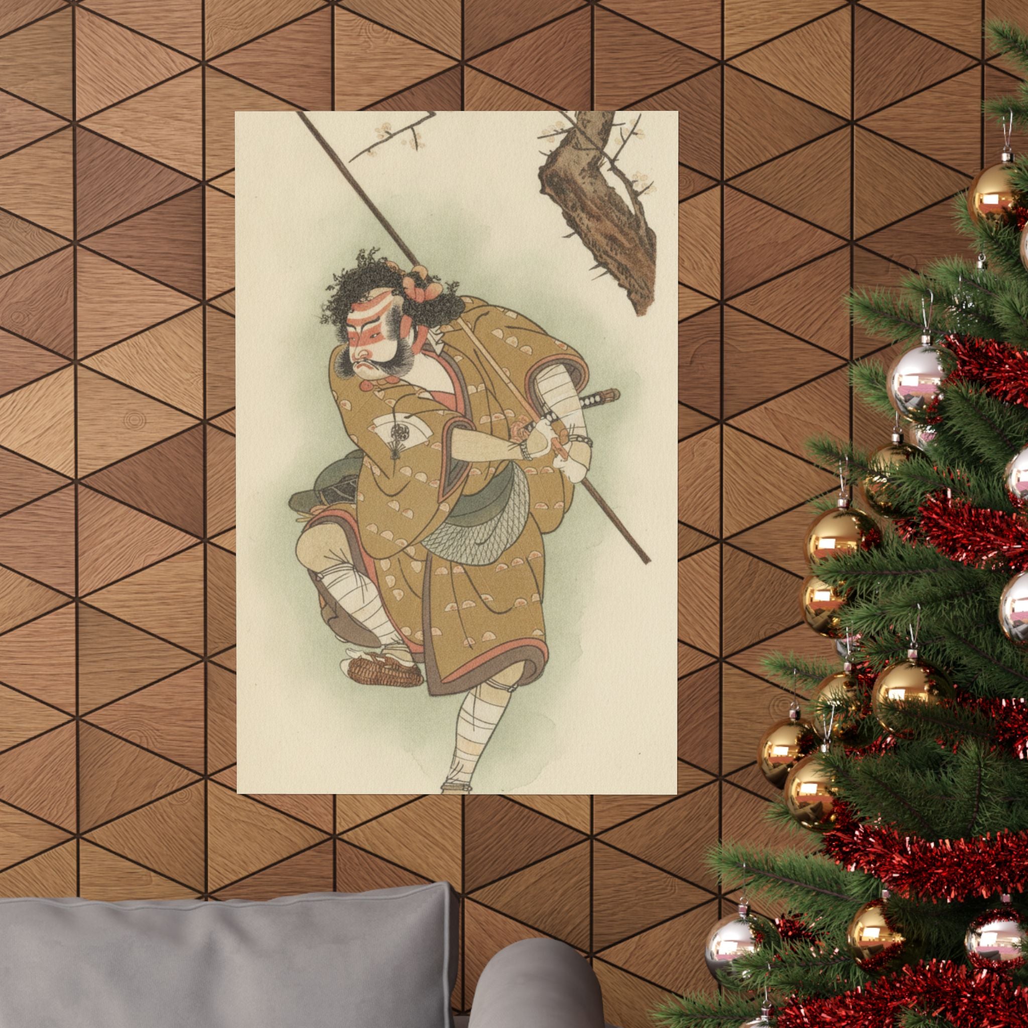 Botanical — Onoe Matsusuke In The Role Of Asahina In "Edo No Haru Meisho Soga" — Matte Poster