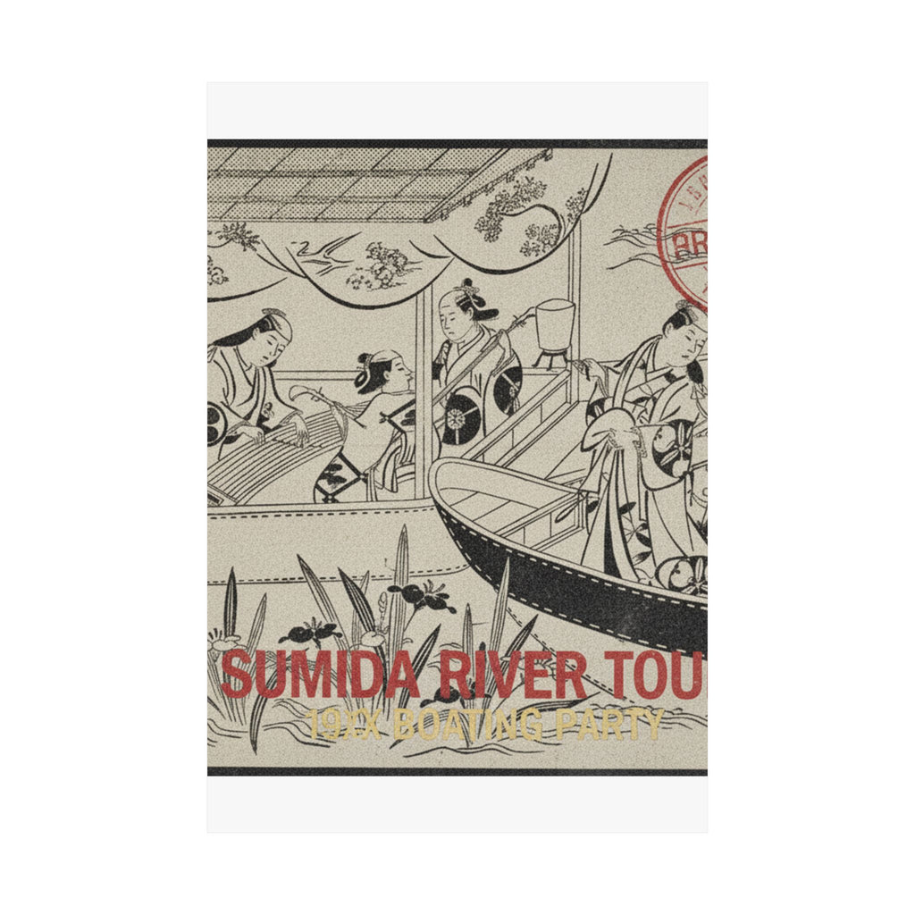 Vintage Bootleg — An Actor'S Boating Party On The Sumida River — Matte Poster