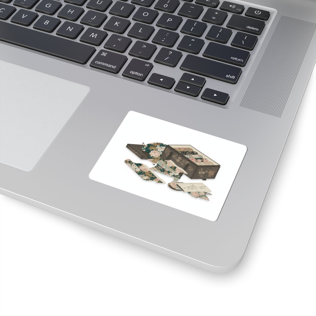 Ecommerce Main — Box With Draperies — Kiss-Cut Sticker