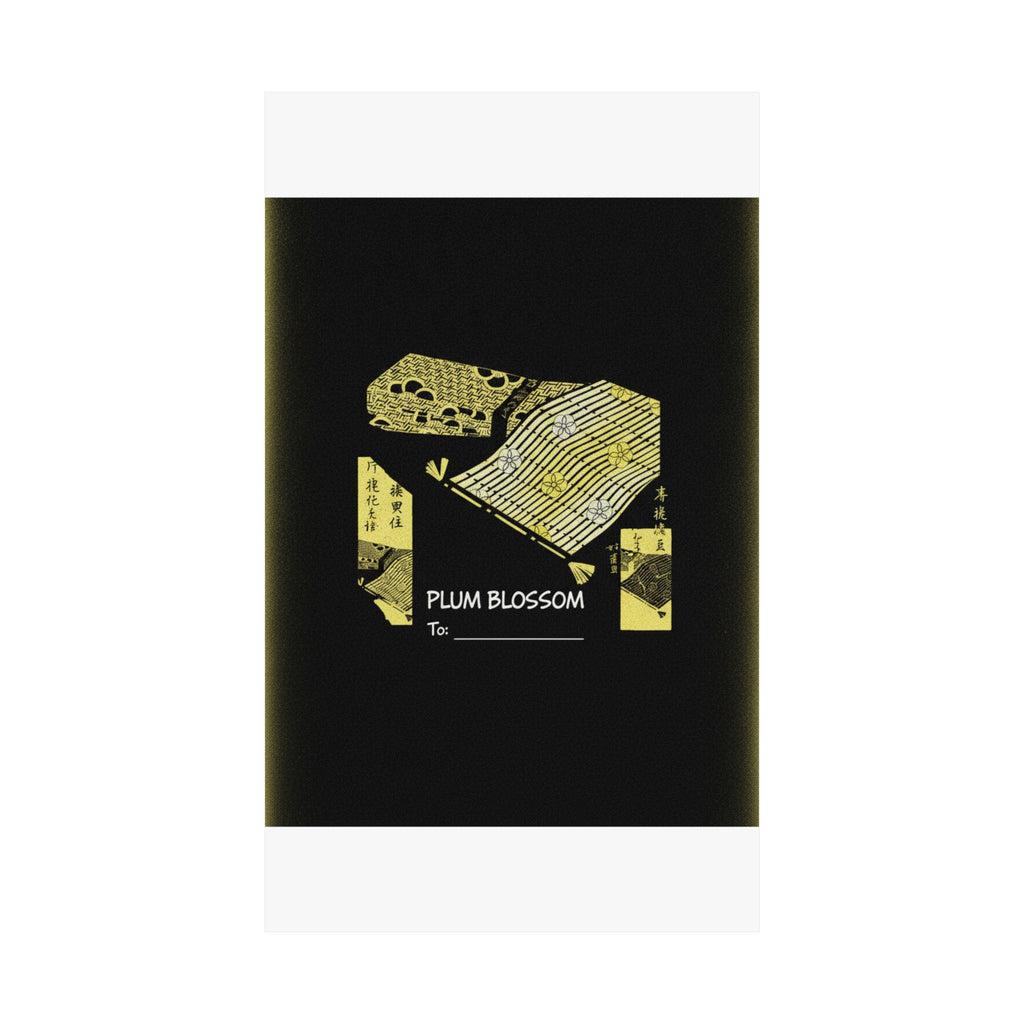 Streetwear Collage — Pattern Of Plum Blossom — Matte Poster