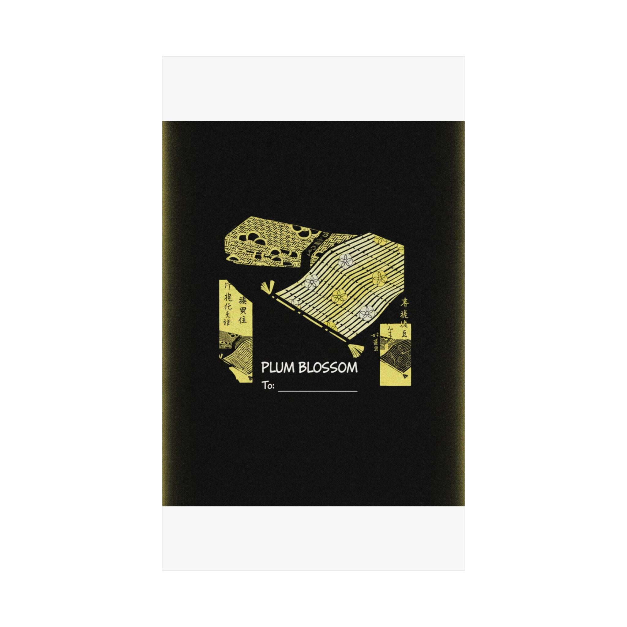 Streetwear Collage — Pattern Of Plum Blossom — Matte Poster