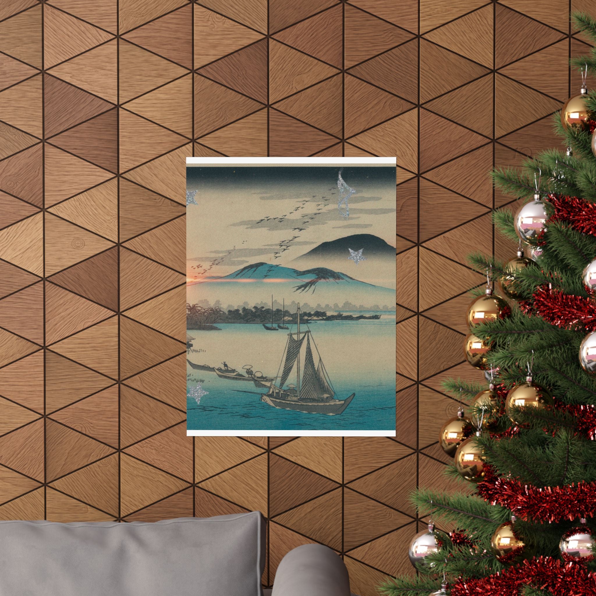 Cinematic — Geese Flying Down To Katada — Matte Poster