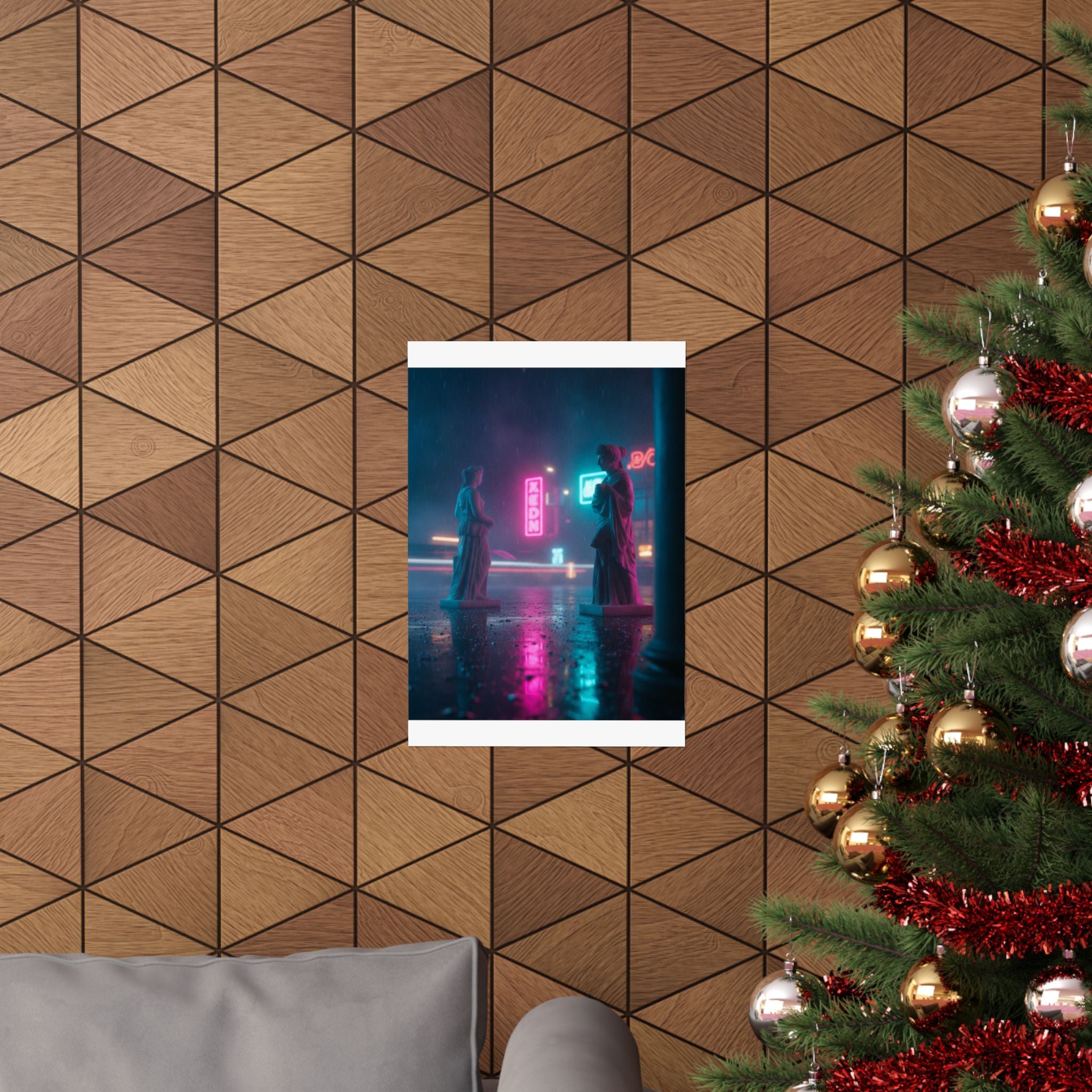 Neon Noir — Person — Matte Poster