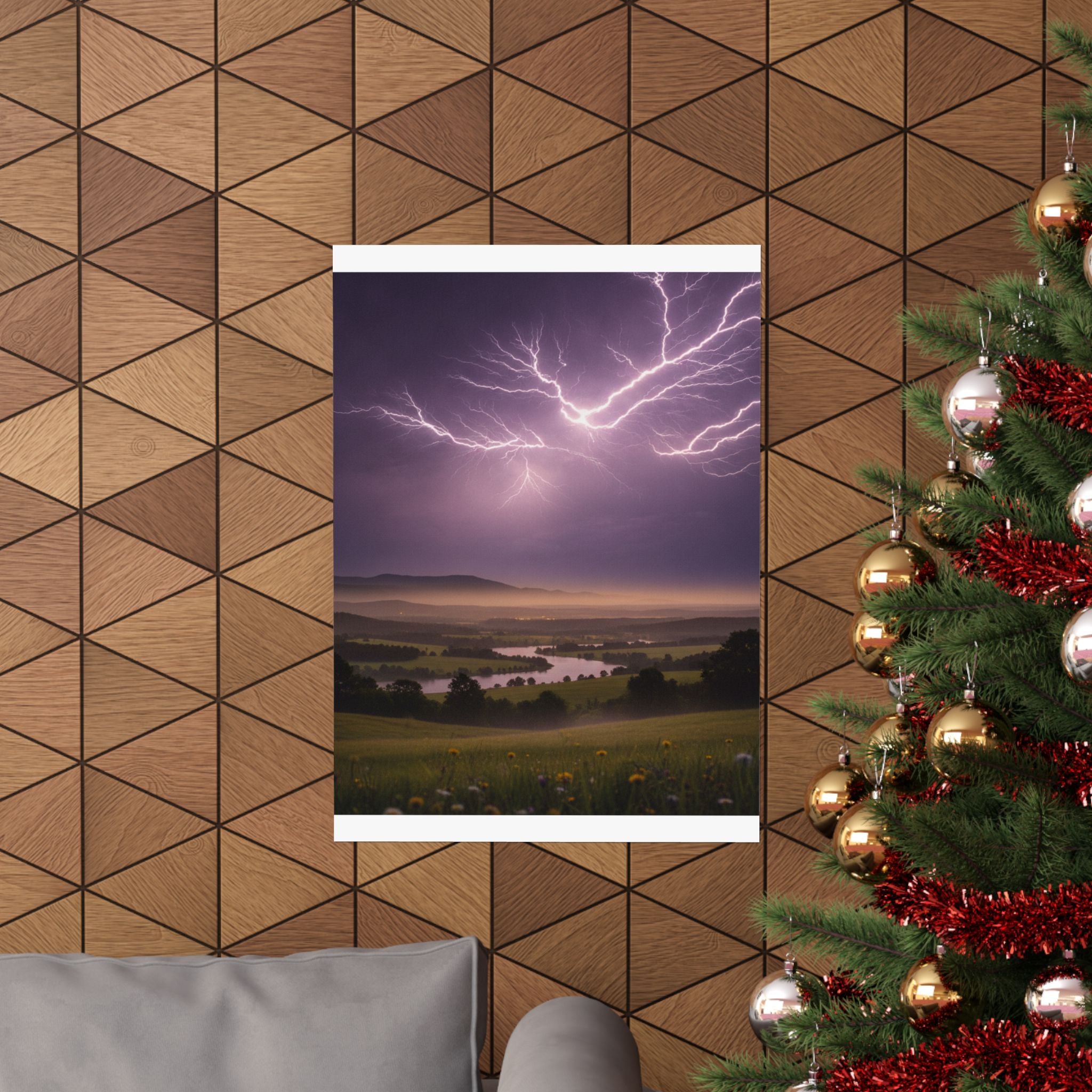 Scenic Nature — Lightning — Matte Poster