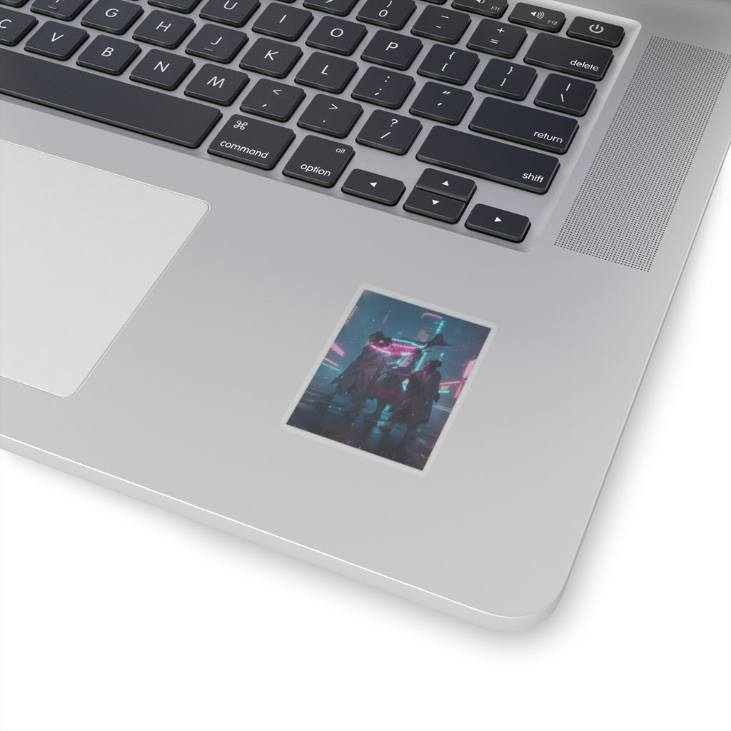 Neon Noir — Lantern Float — Kiss-Cut Sticker
