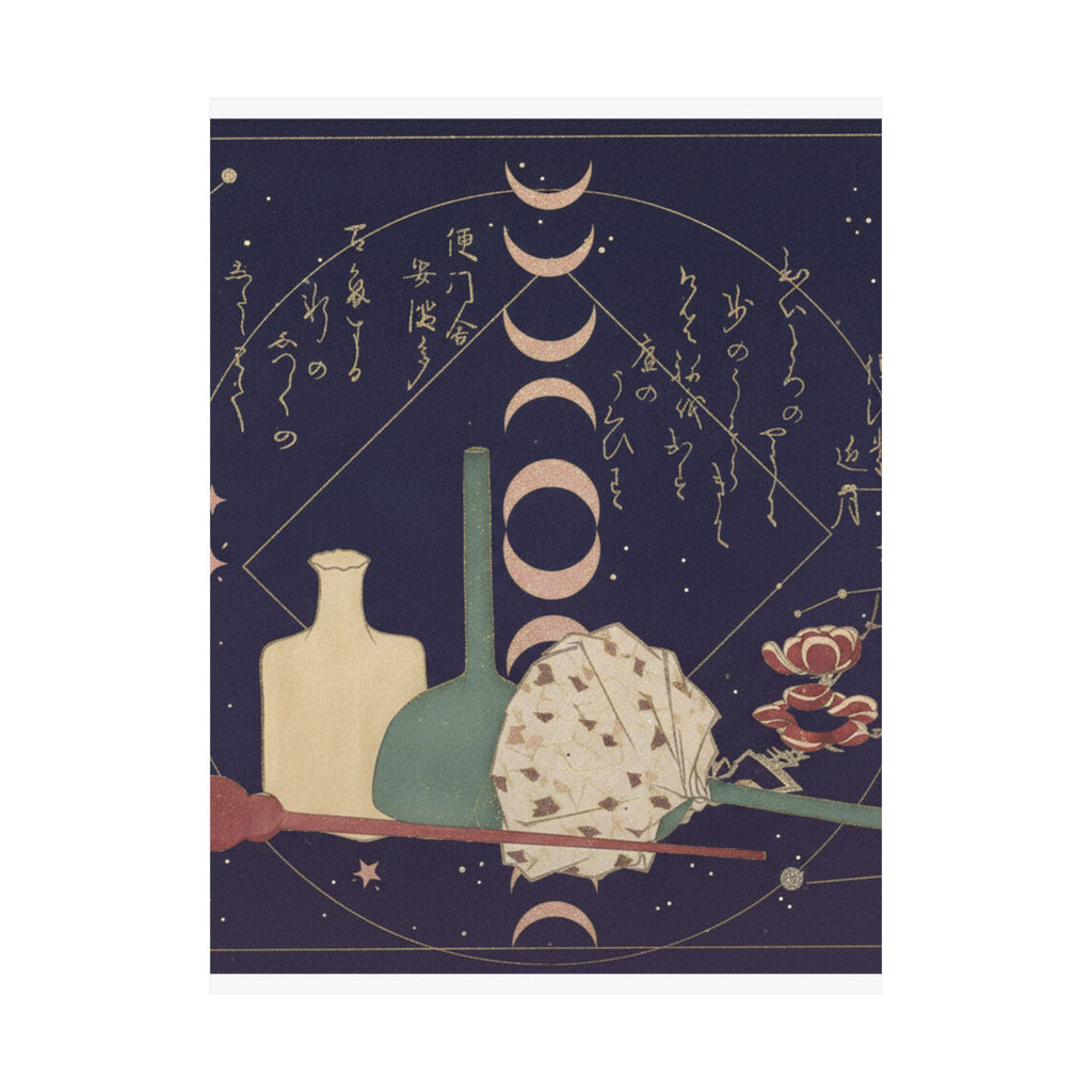Celestial — Glass-Wares With Plum Blossoms — Matte Poster