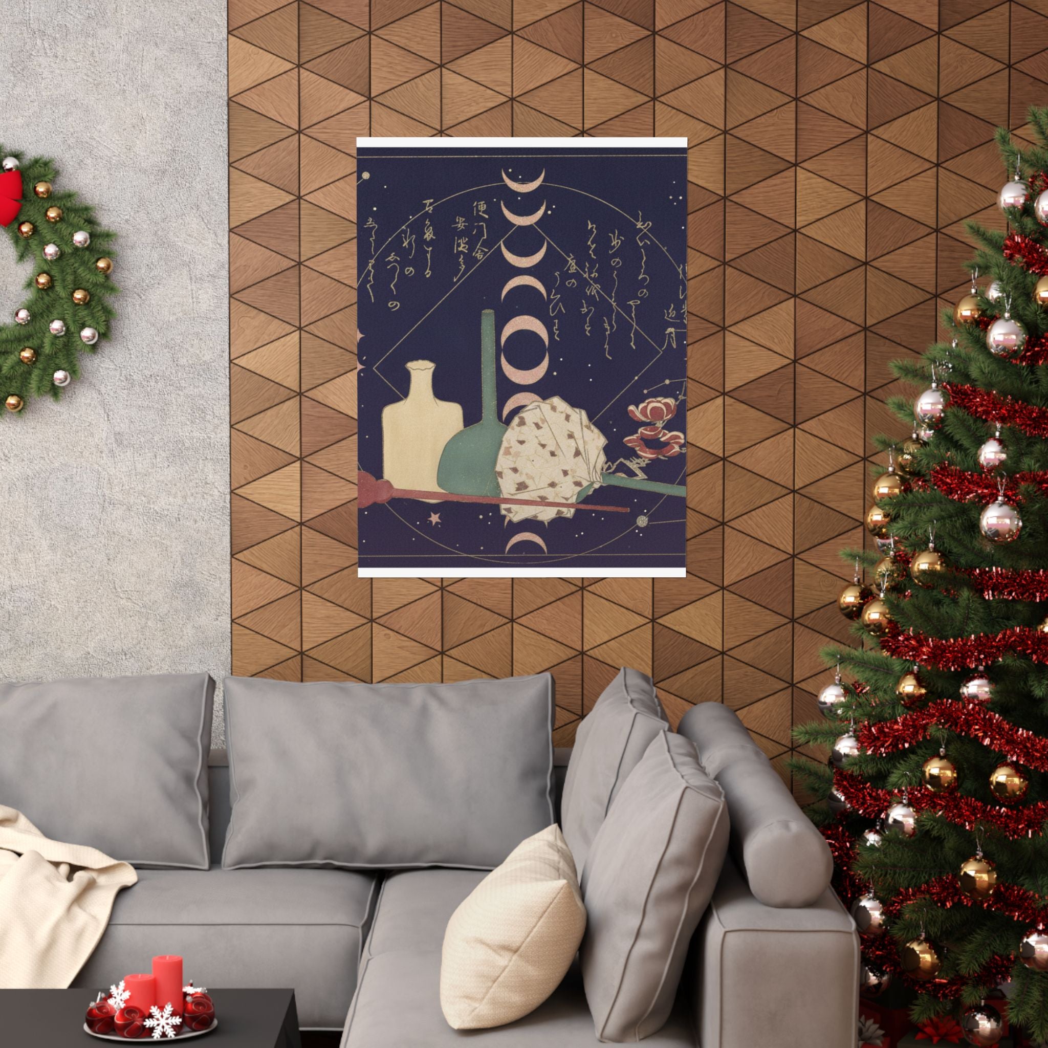 Celestial — Glass-Wares With Plum Blossoms — Matte Poster