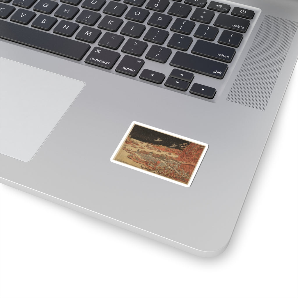 Japanese Street — Battle Of Ichi–No–Tani, March 21, 1184 — Kiss-Cut Sticker