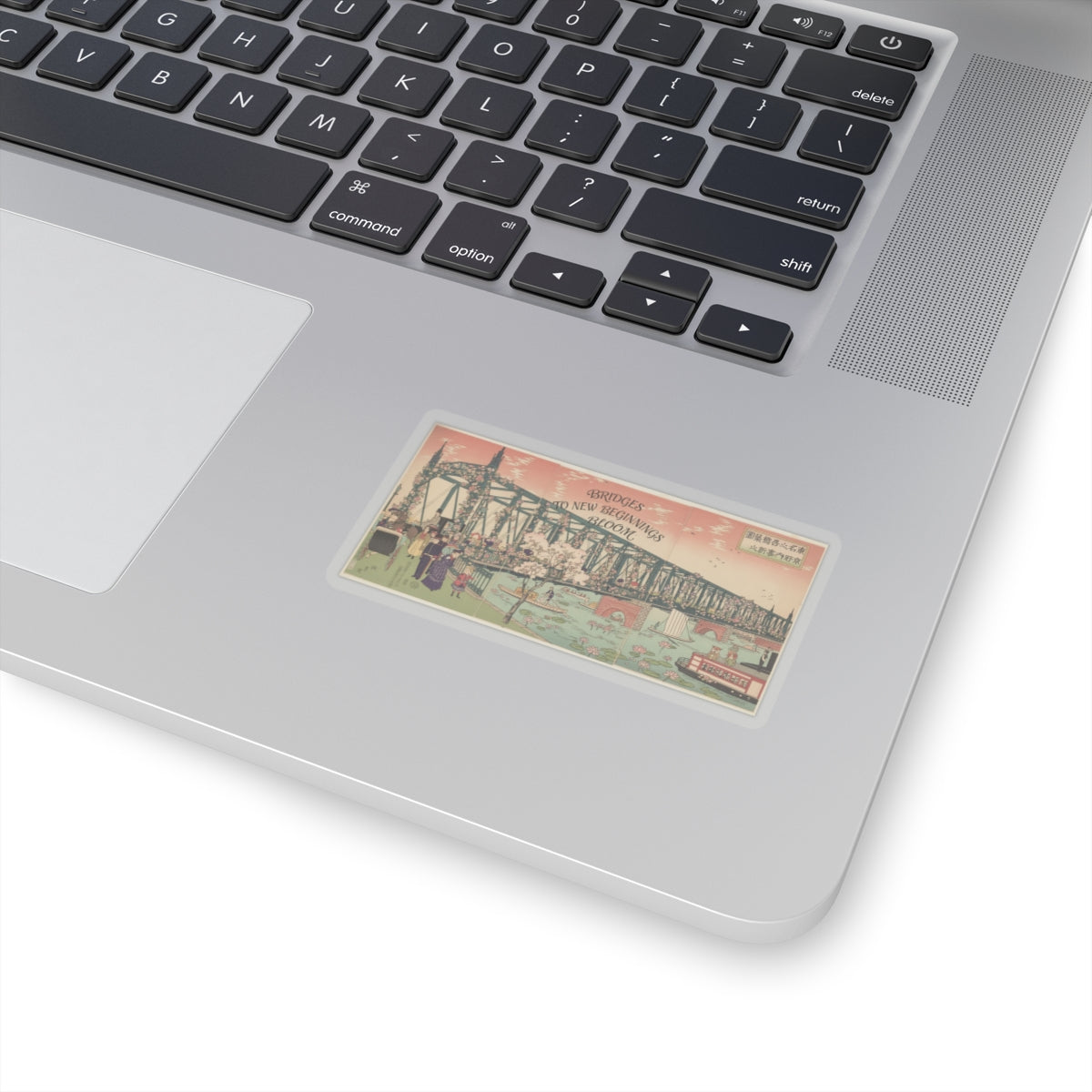 Affirmation — Illustration Of The Opening Of Azuma Bridge In Tokyo (Tokyo Meisho No Uchi Azuma — Kiss-Cut Sticker