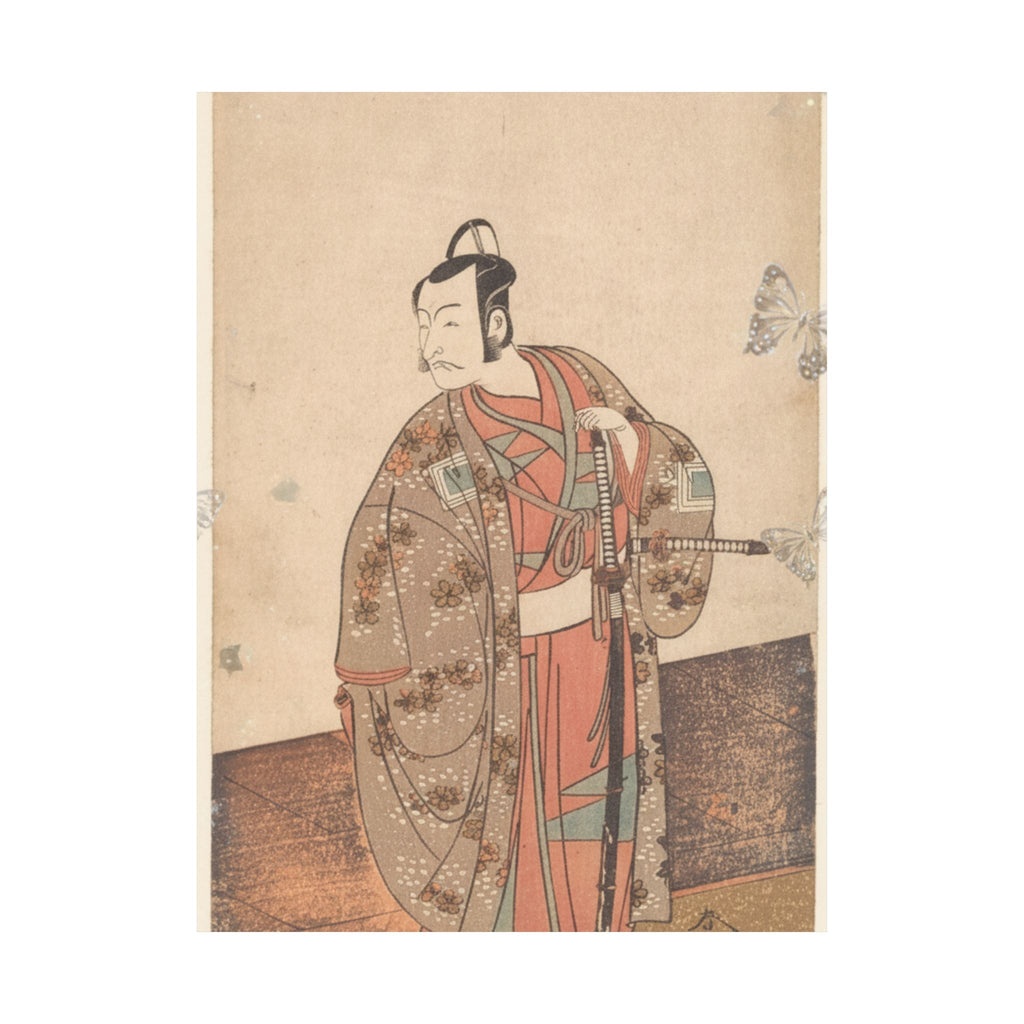 Ecommerce Main — The Actor Ichikawa Danjuro V Standing Inside Of A House And In Front Of An Engaw — Matte Poster