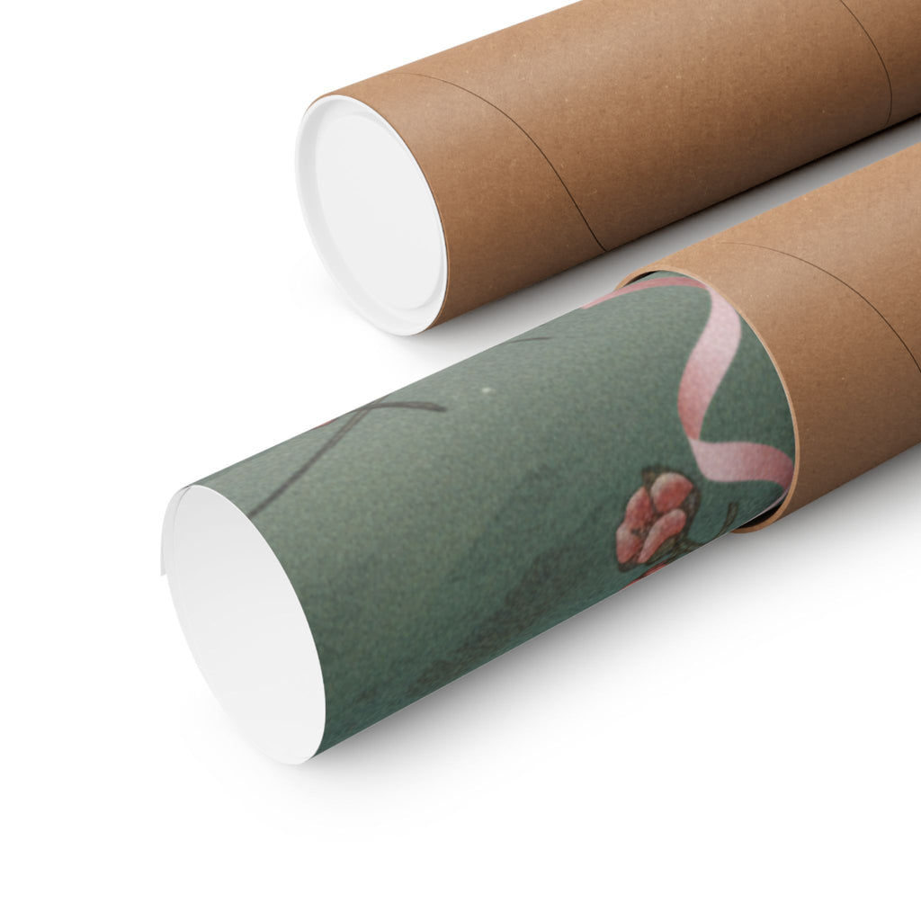 Scenic Nature — Bush Warbler On A Plum Branch (Ume Ni Uguisu) — Matte Poster