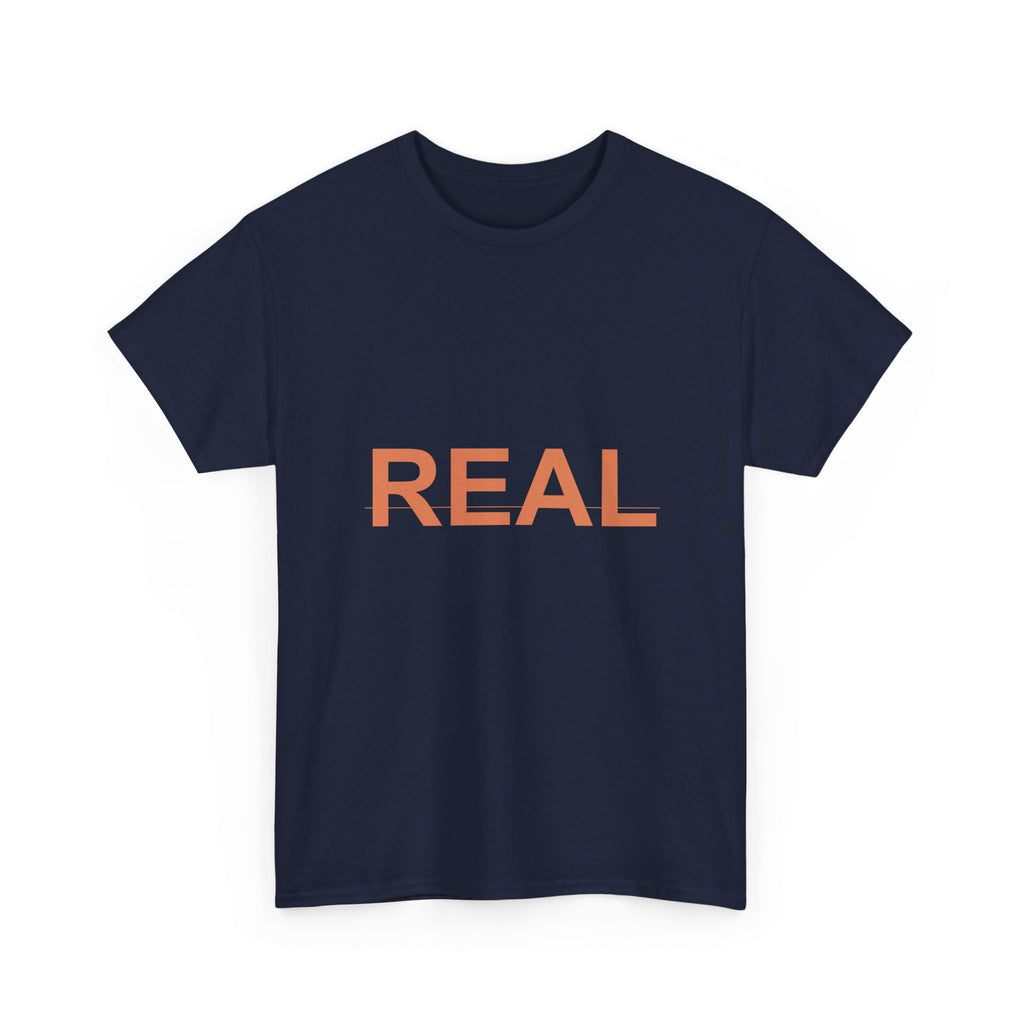 REAL Bold Burnt-Orange Minimal Typography Tee