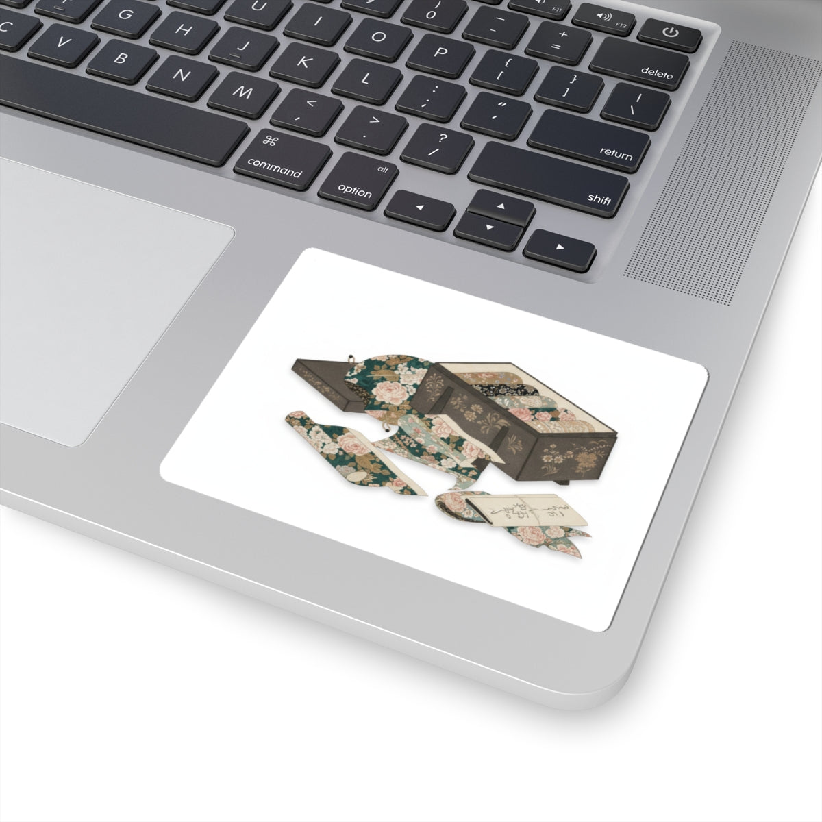 Ecommerce Main — Box With Draperies — Kiss-Cut Sticker
