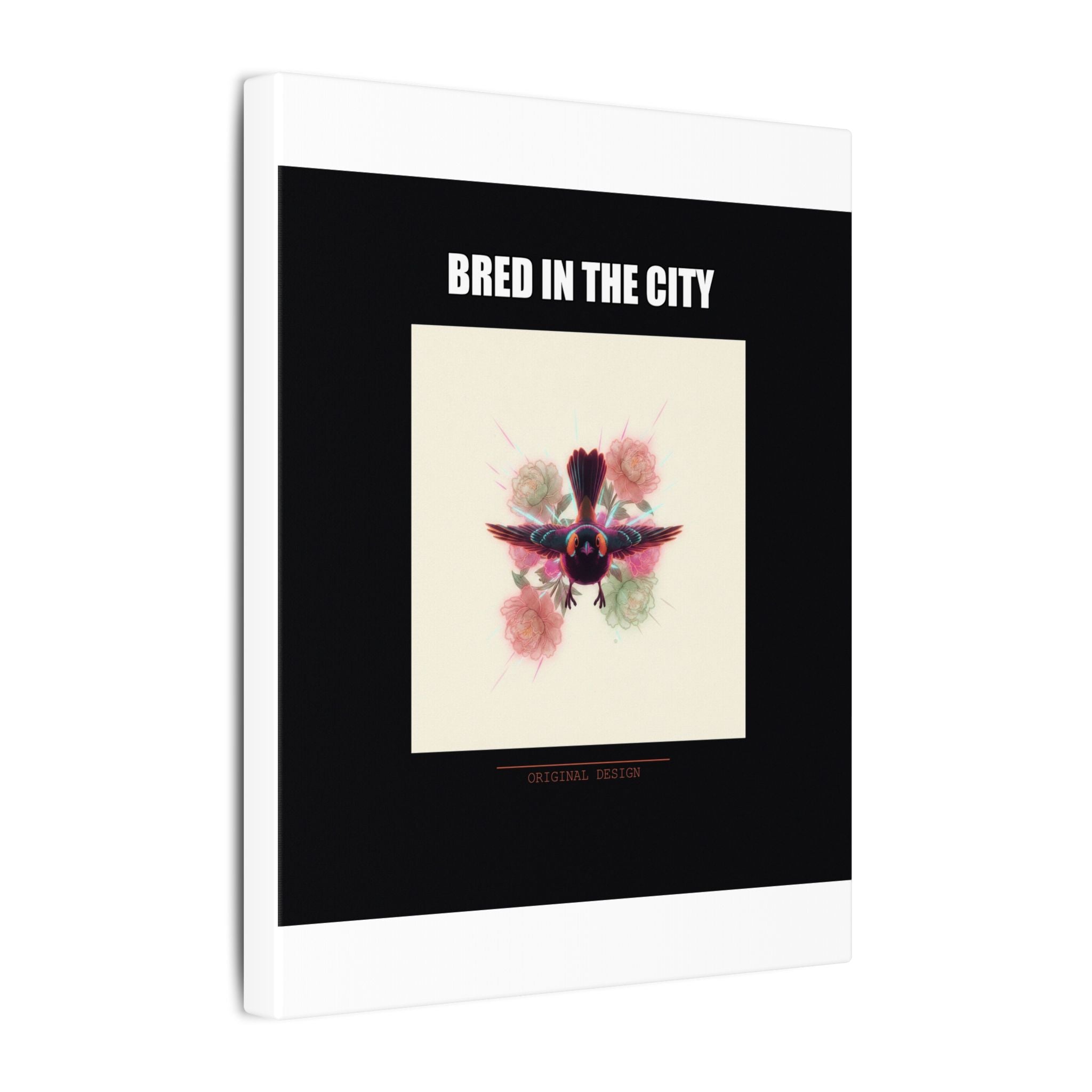 BRED IN THE CITY Flying Bird & Roses Matte Canvas