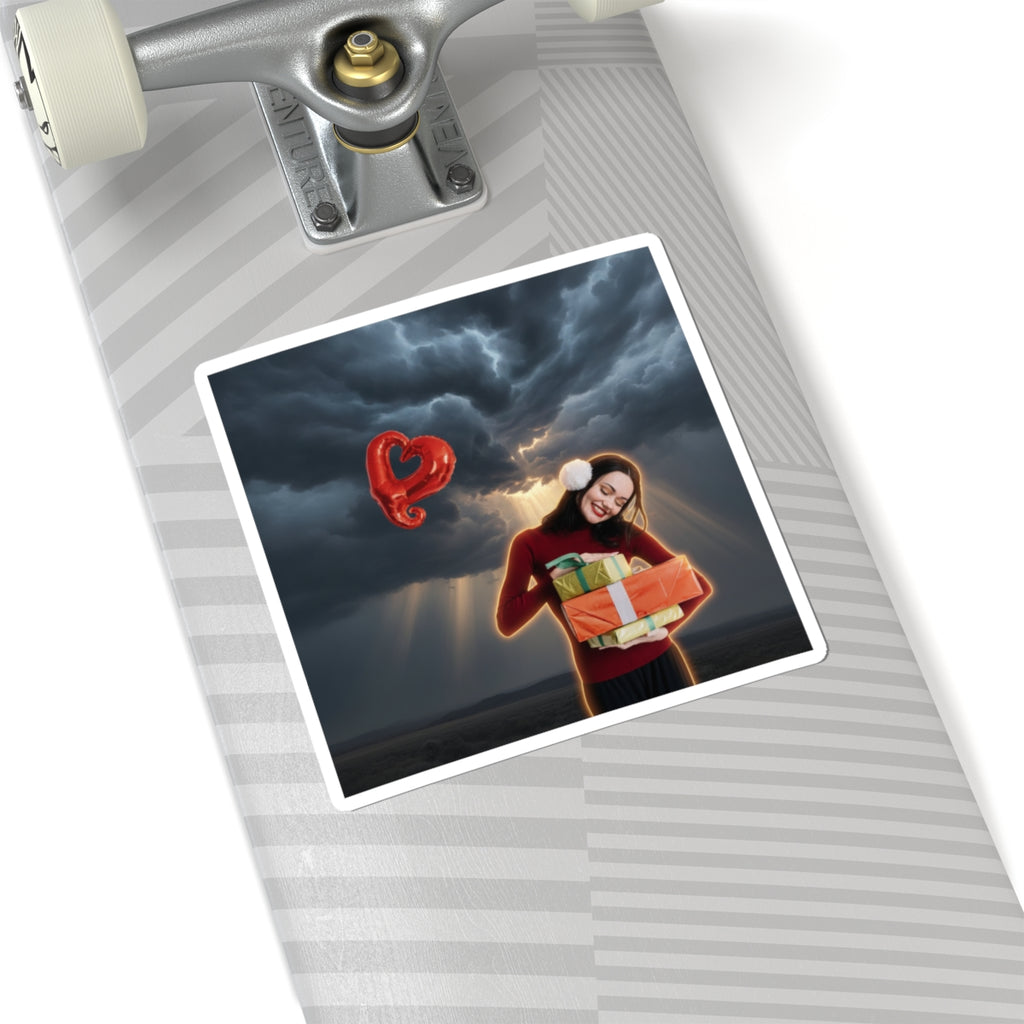 Dramatic Storm — Person — Kiss-Cut Sticker