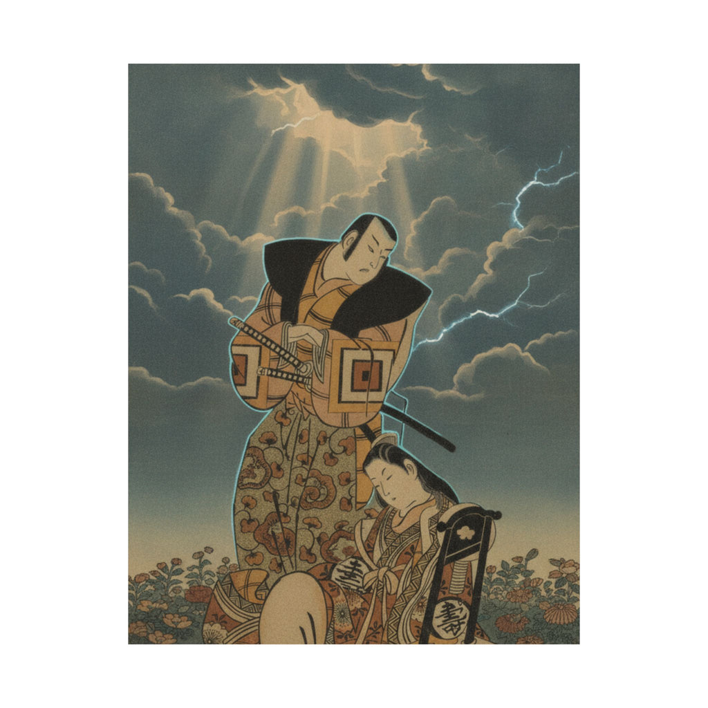 Dramatic Storm — The Actor, Ichikawa Danjuro I, 1660–1704 As A Woman In Unidentified Role — Matte Poster